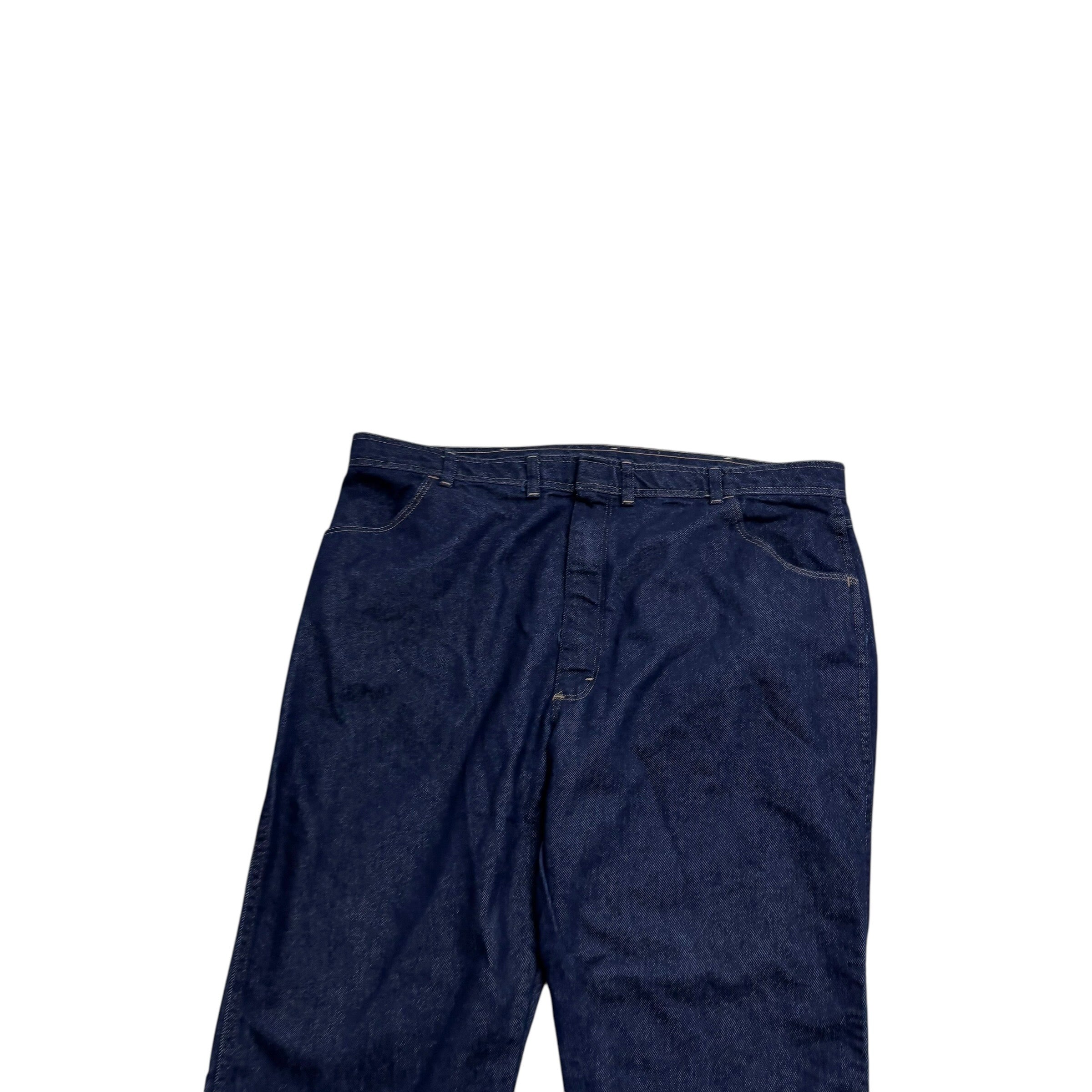 Wrangler Jeans W44 L30 Mens Dark Blue Regular Bootcut Fit Vintage Denim (E)