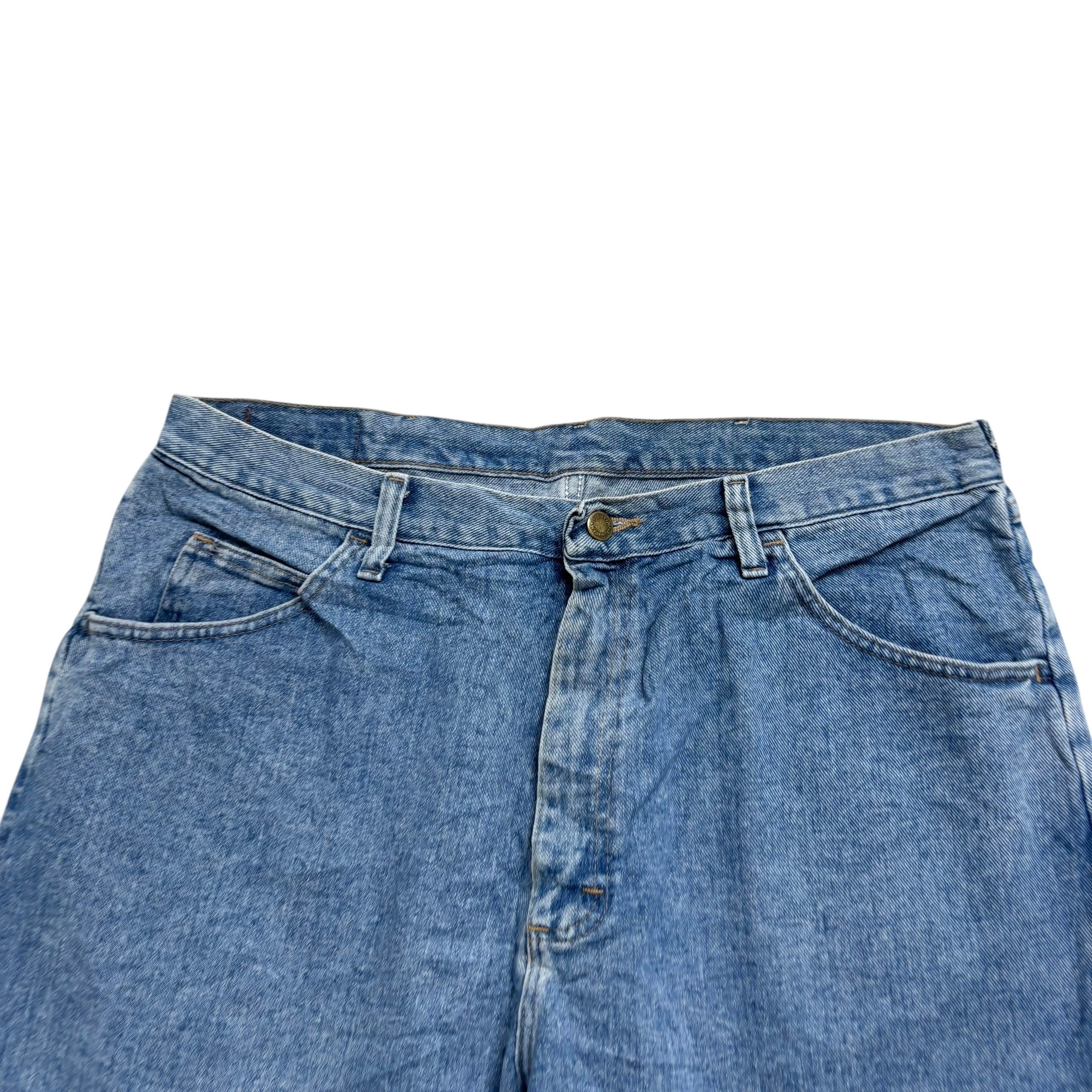 Wrangler Baggy Jorts W38 Mens Denim Shorts Mid Blue Relaxed Fit (E)