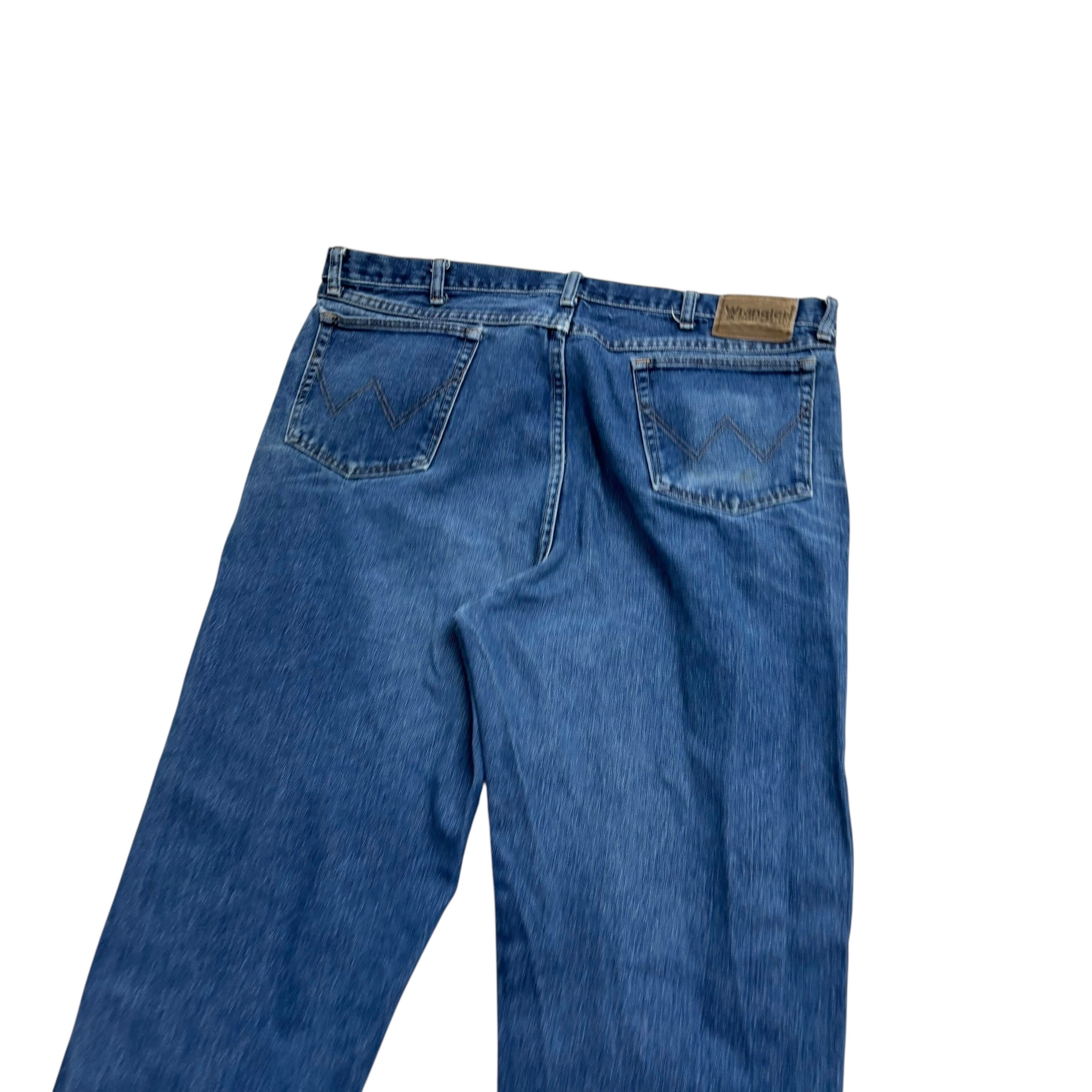 Wrangler Jeans W40 L36 Mens Mid Blue Relaxed Straight Fit Denim (F)