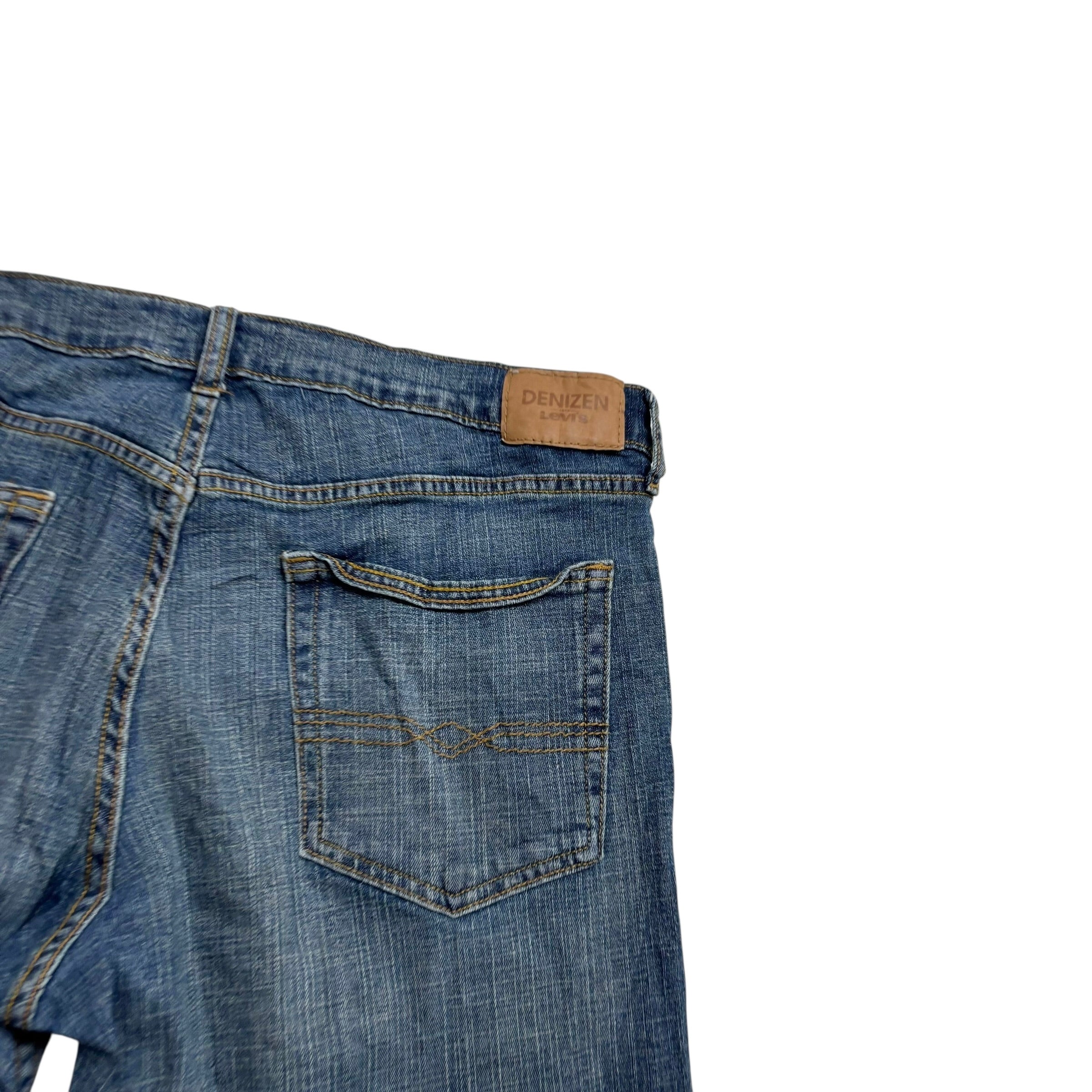 Levis Denizen Jeans W36 L30 Mens Mid Blue Relaxed Baggy Fit Stretch Denim