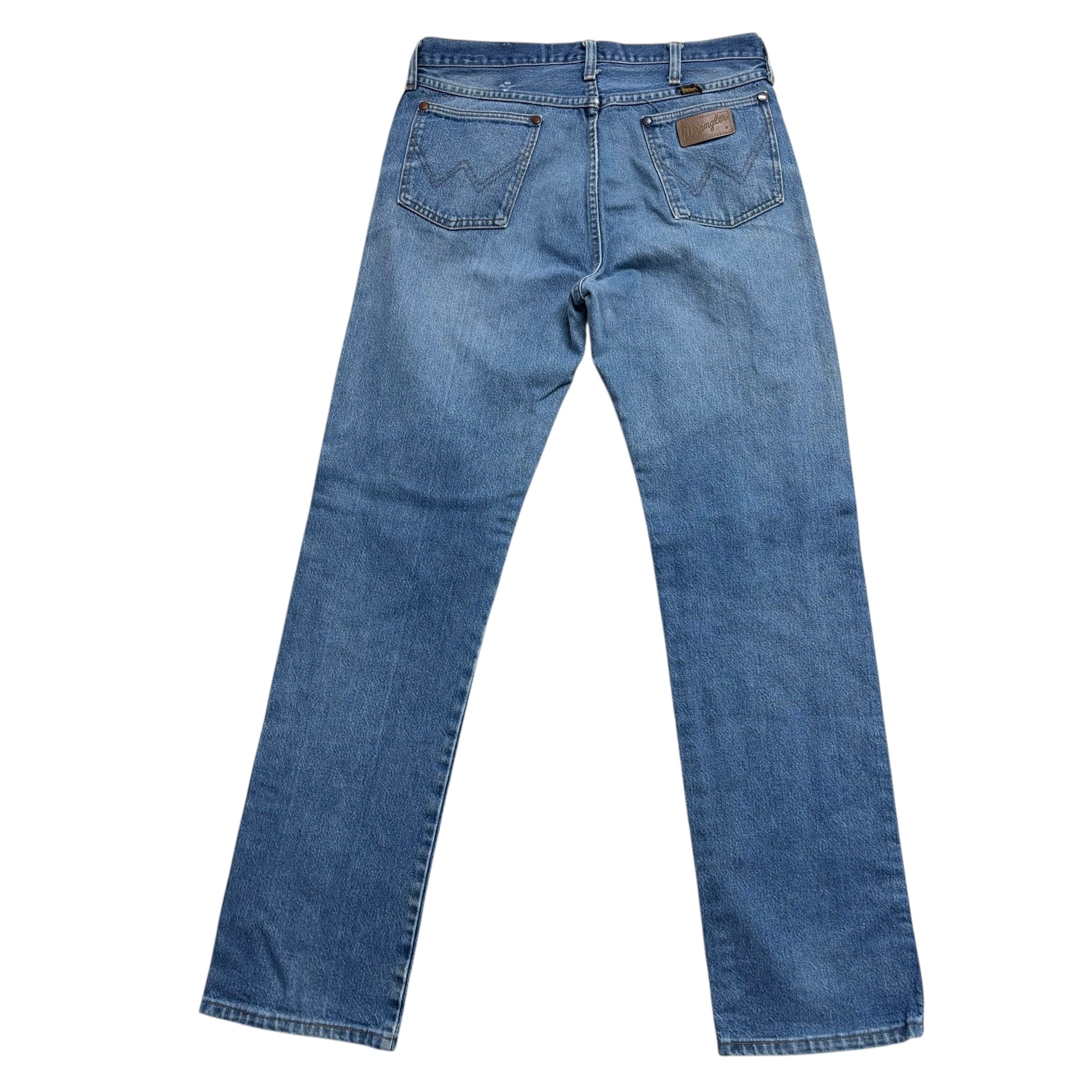 Wrangler Jeans Cowboy Cut W32 L34 Mens Mid Blue 13MWZ USA Made Vintage (F)