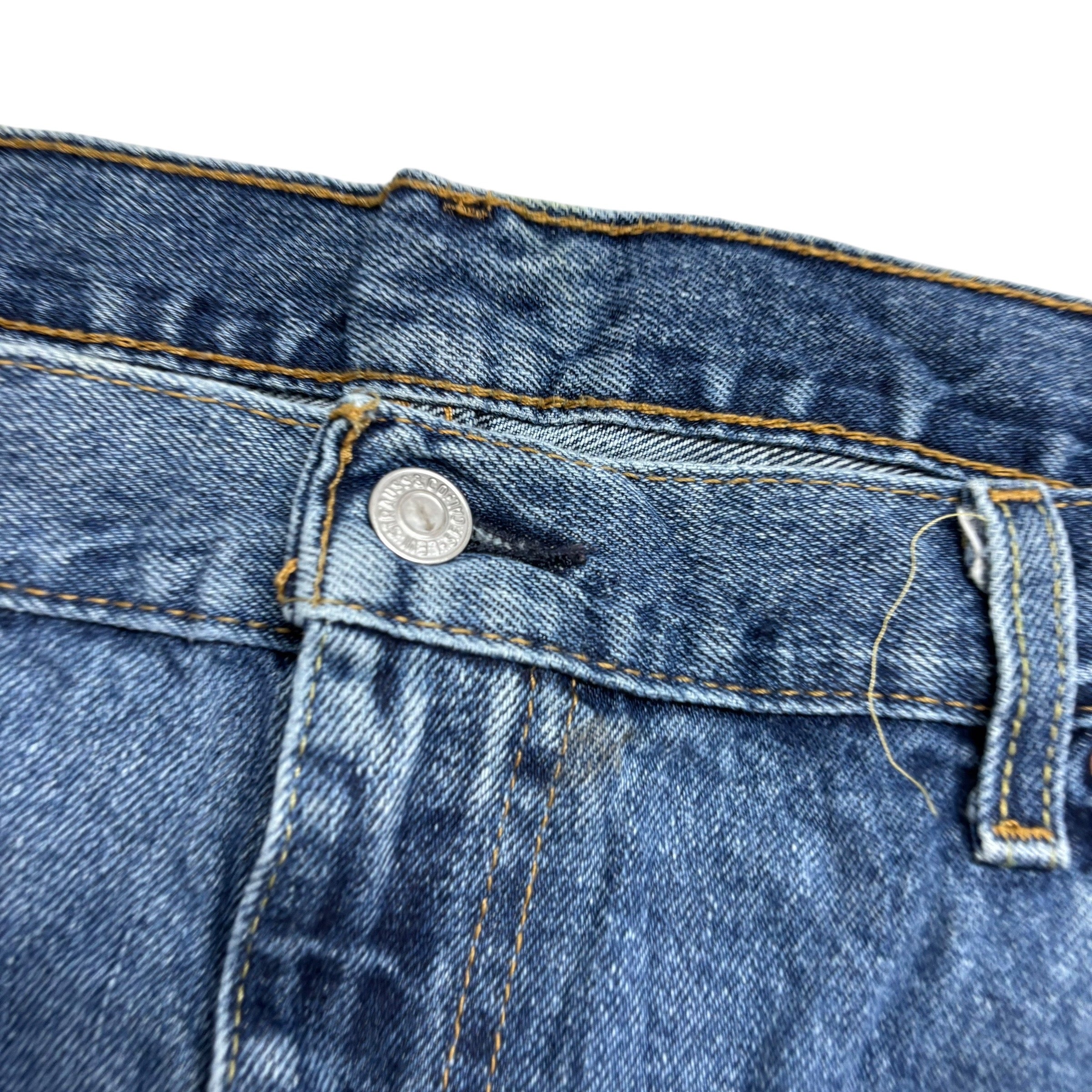 Levis 550 Jeans W44 L29 Mens Mid Blue Baggy Relaxed Straight Fit Denim