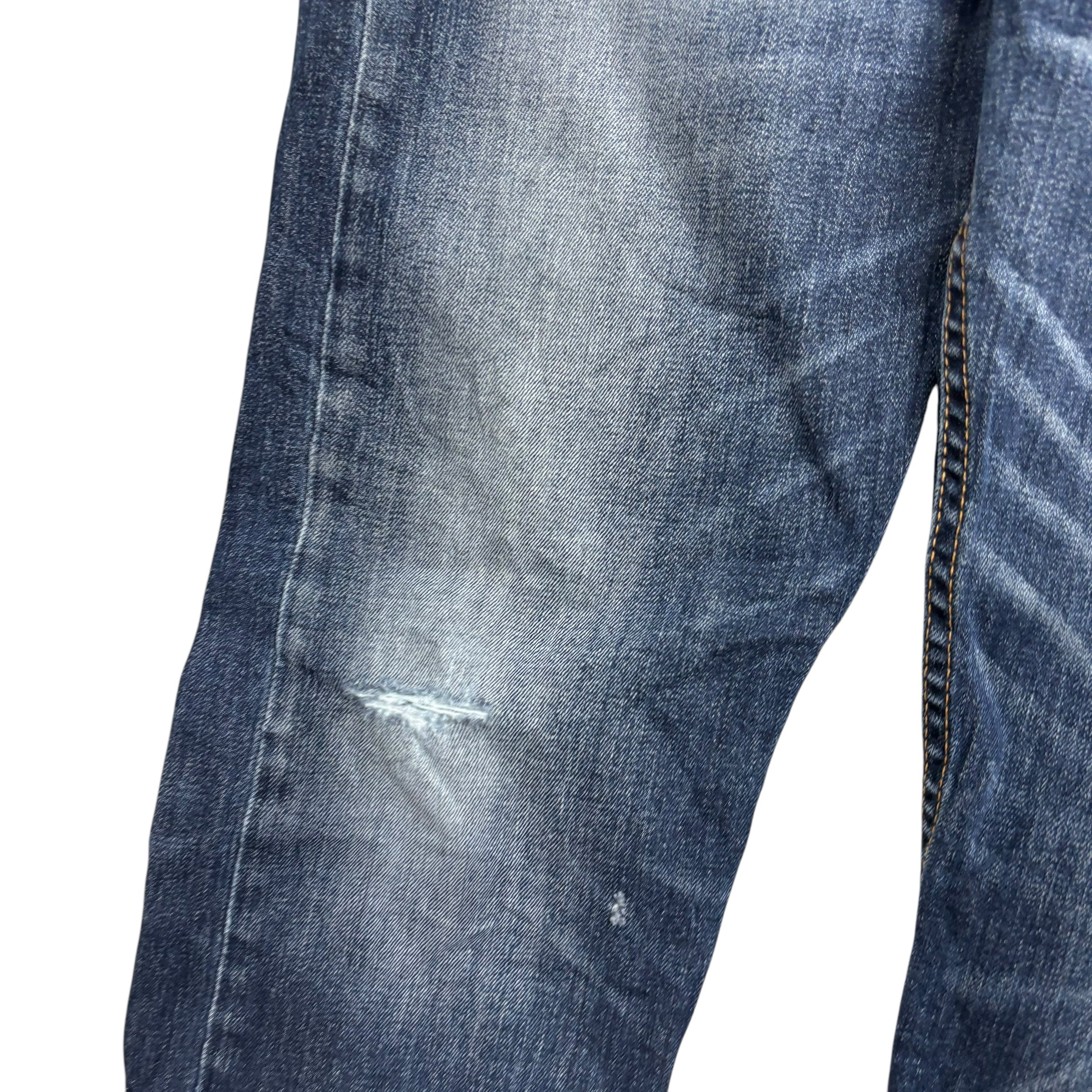 Levis 508 Jeans W32 L29 Mens Dark Blue Regular Tapered Fit Stretch Denim (F)