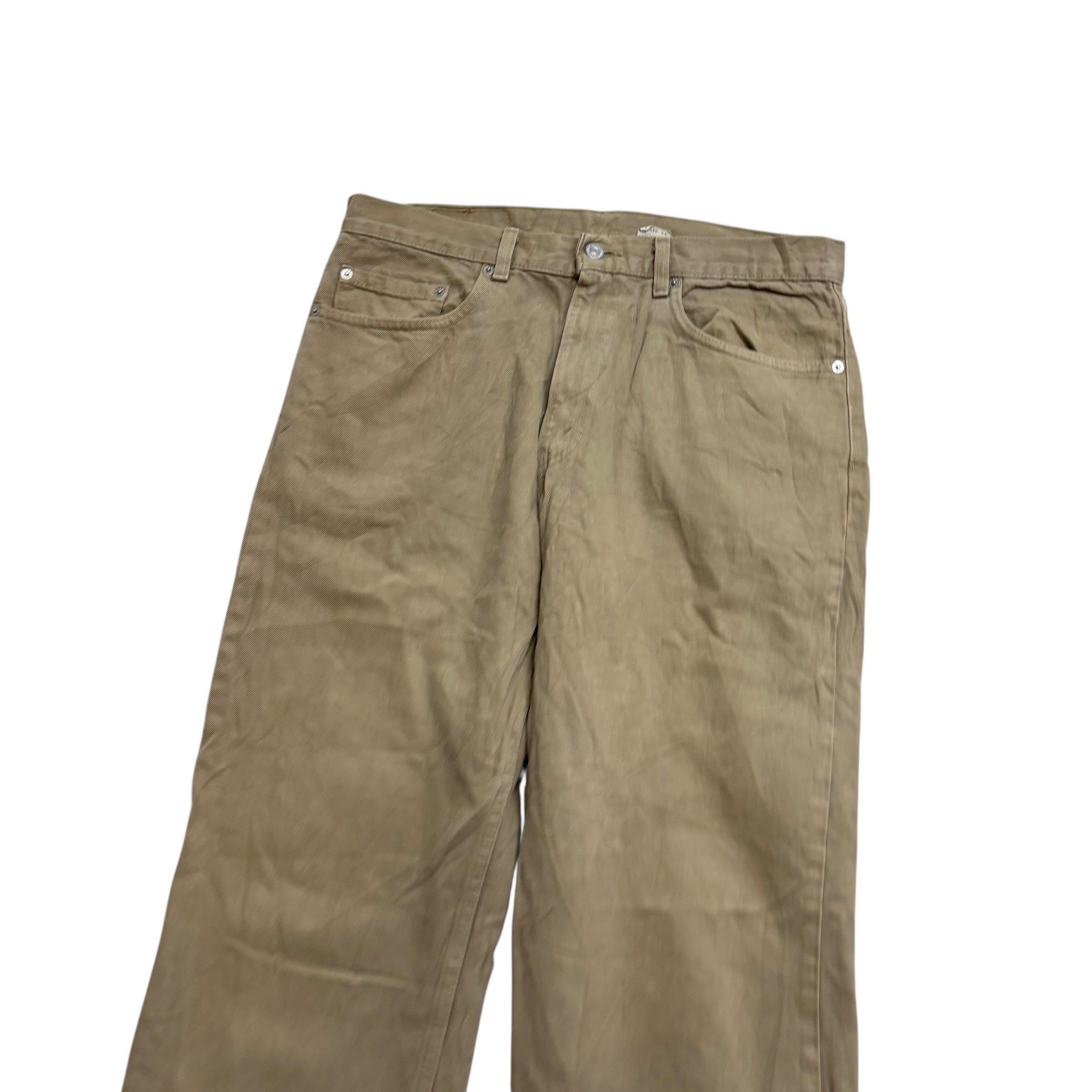 Levis 550 Jeans W34 L32 Mens Tan Relaxed Straight Made In USA Vintage Denim (E)