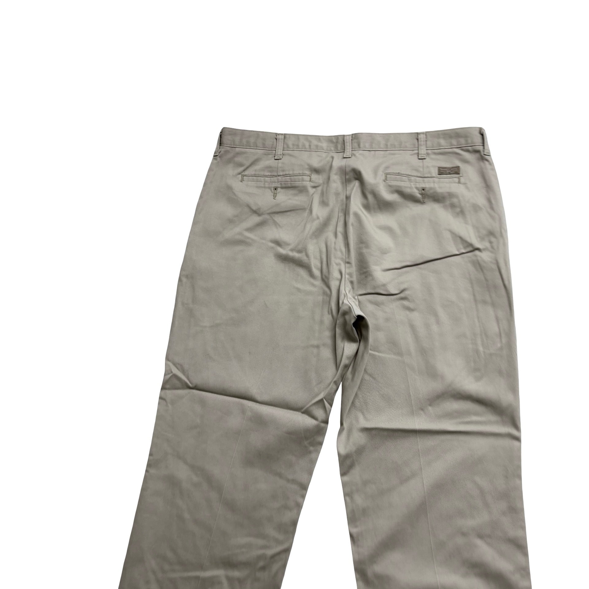 Lee Trousers W40 L30 Mens Beige Relaxed Straight Fit Vintage Pants (E)