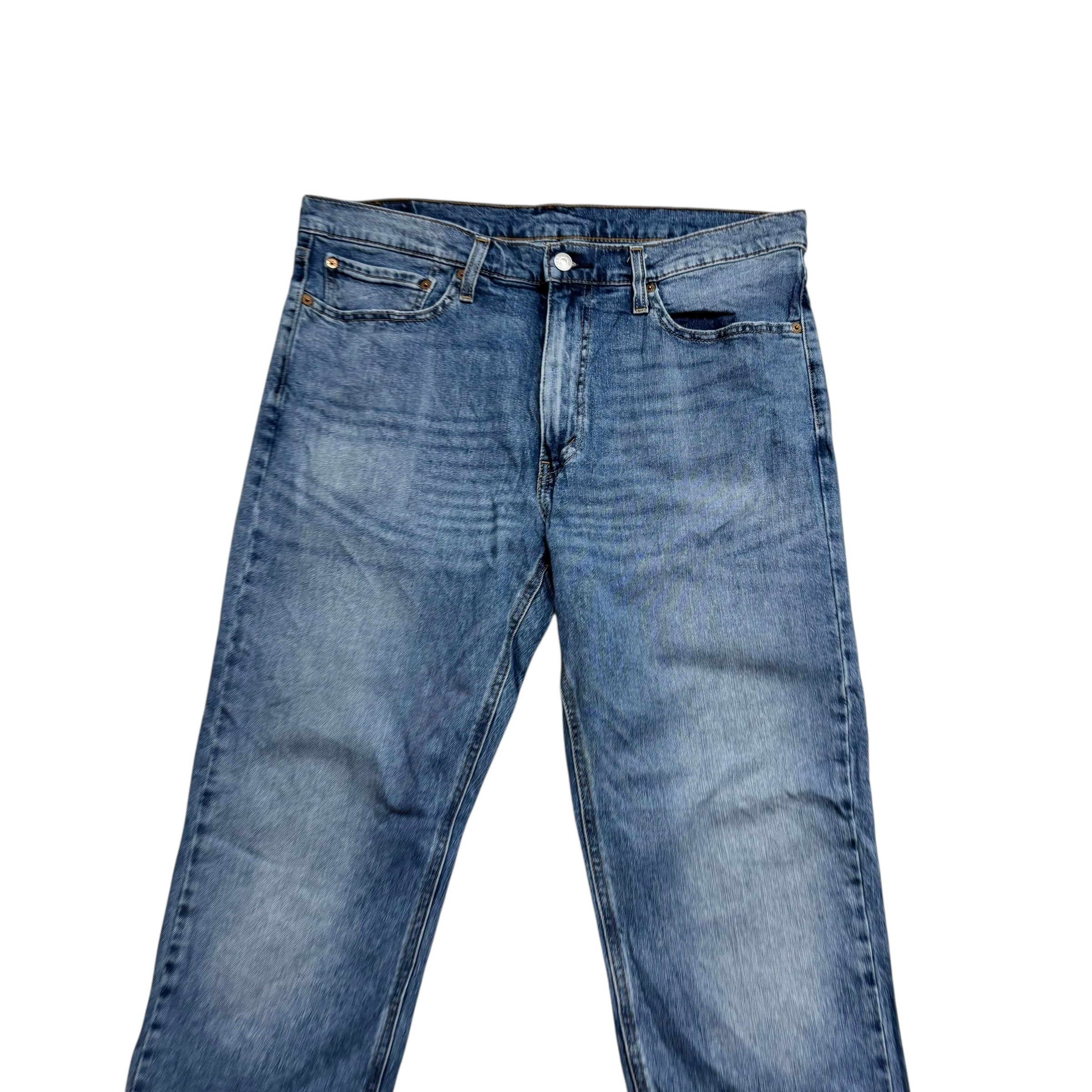 Levis 541 Jeans W36 L30 Mens Mid Blue Athletic Tapered Fit Stretch Denim (E)