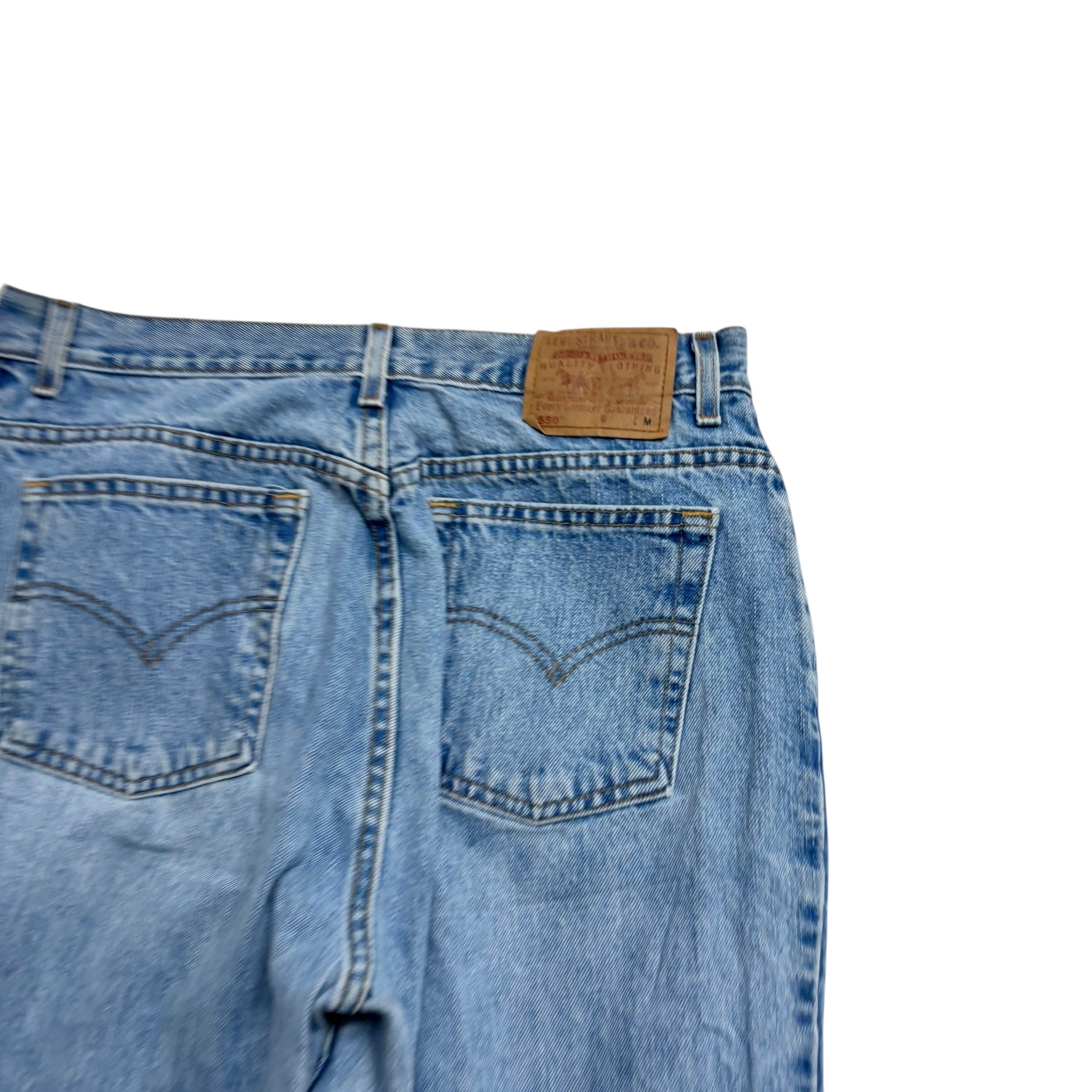 Levis 550 Jeans W33 L31 Womens Light Blue Relaxed Tapered Fit Vintage
