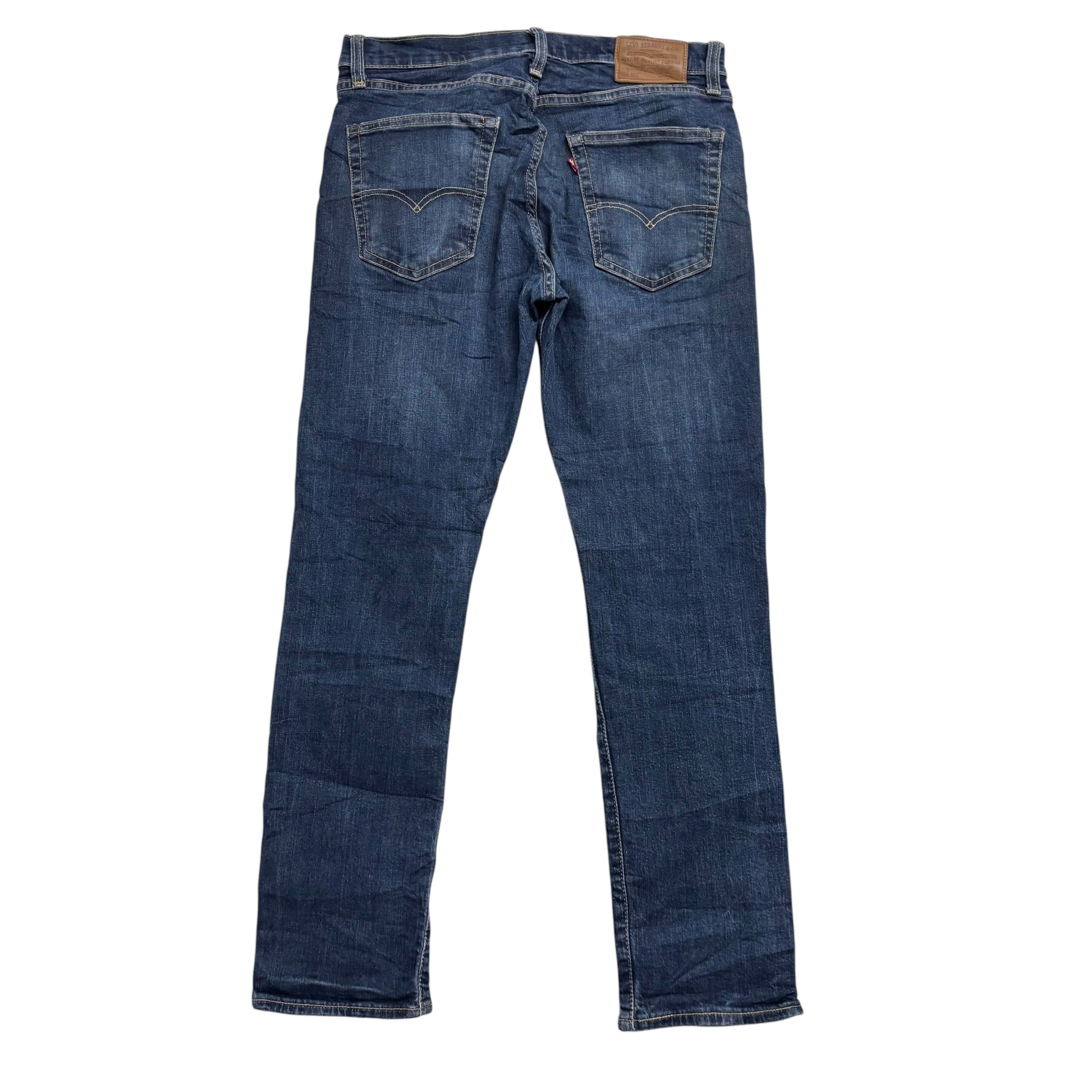 Levis 502 Jeans W32 L31 Mens Dark Blue Regular Tapered Fit Stretch Denim