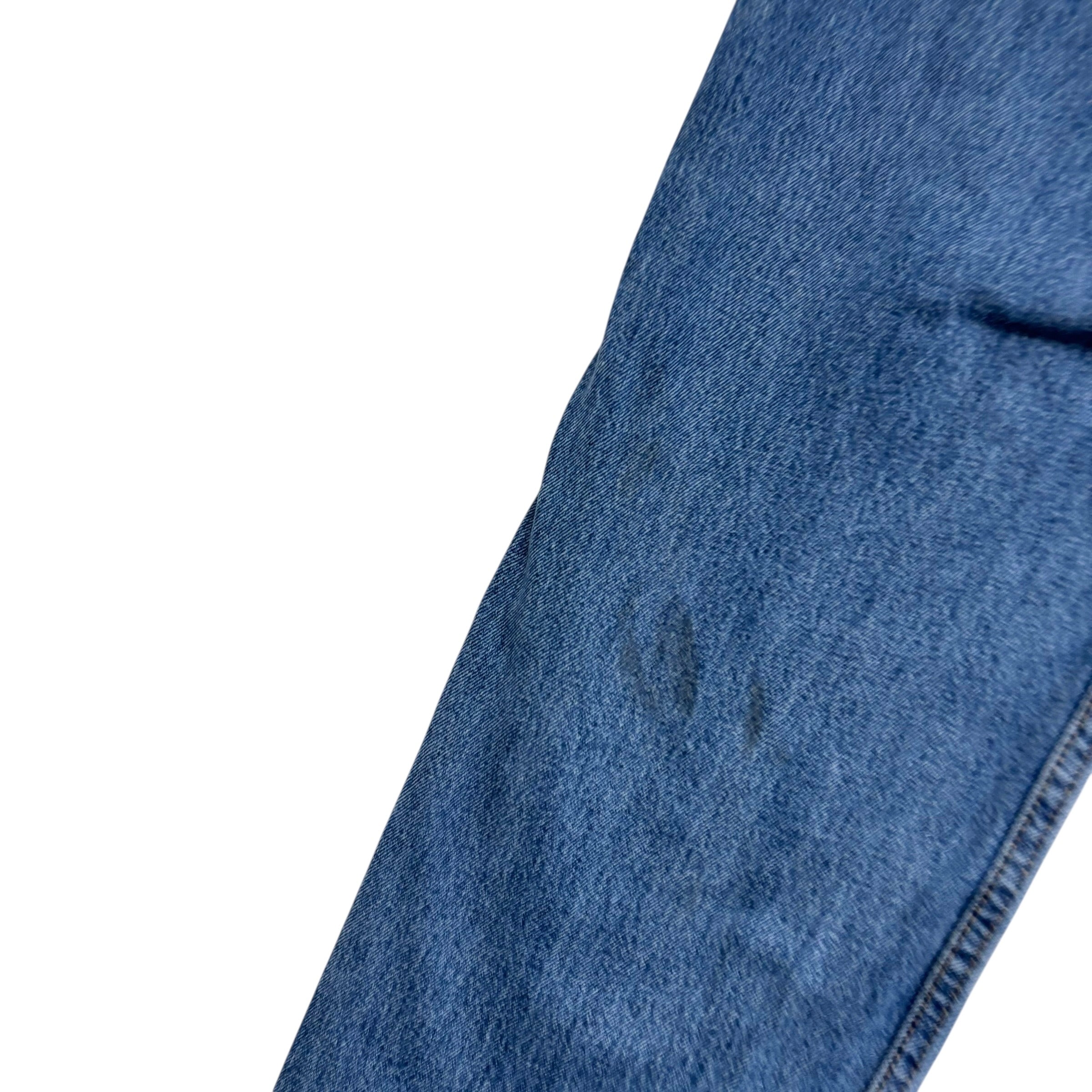 Levis 505 Jeans W33 L34 Mens Mid Blue Regular Straight Fit Denim (F)