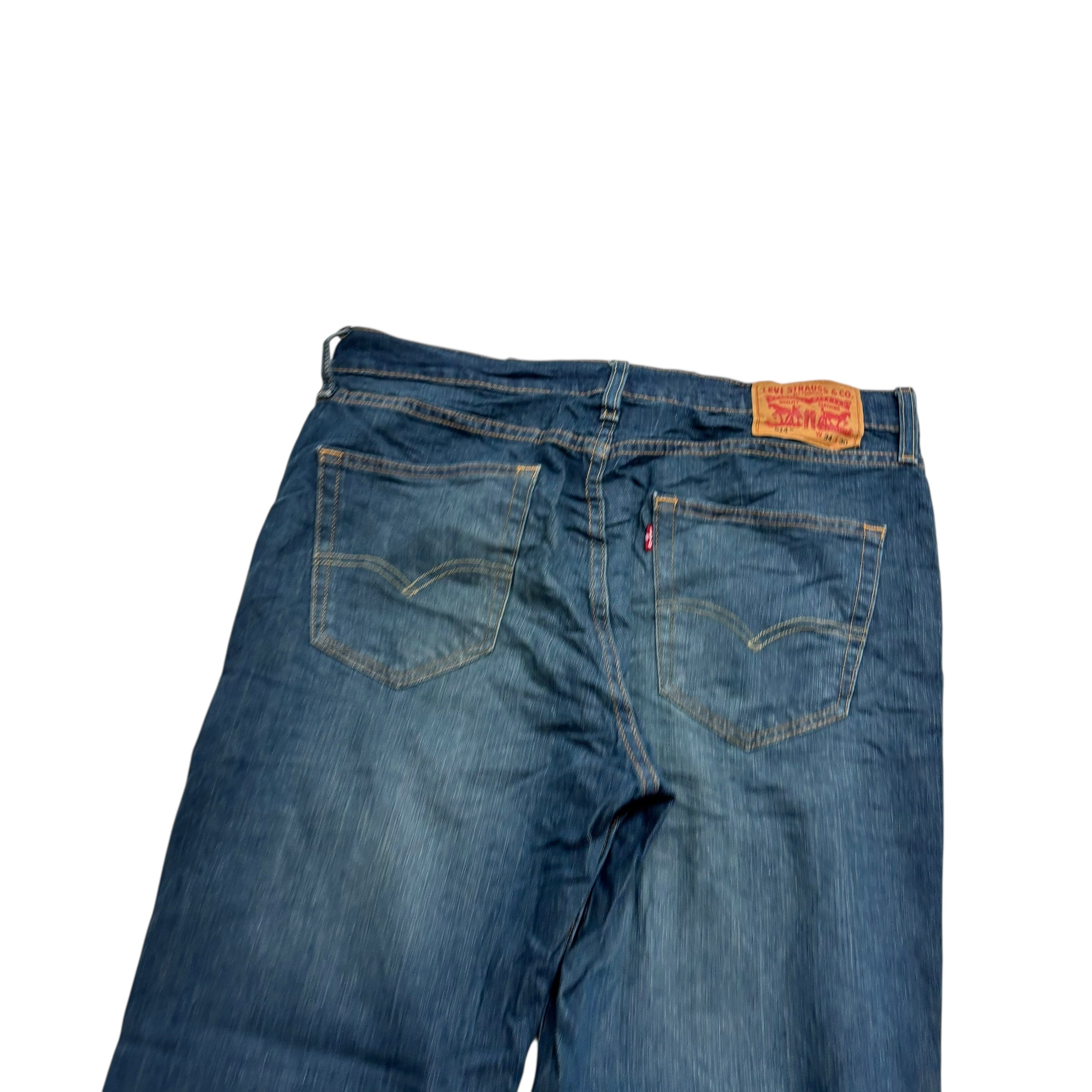 Levis 514 Jeans W34 L30 Mens Dark Blue Regular Straight Fit Stretch Denim