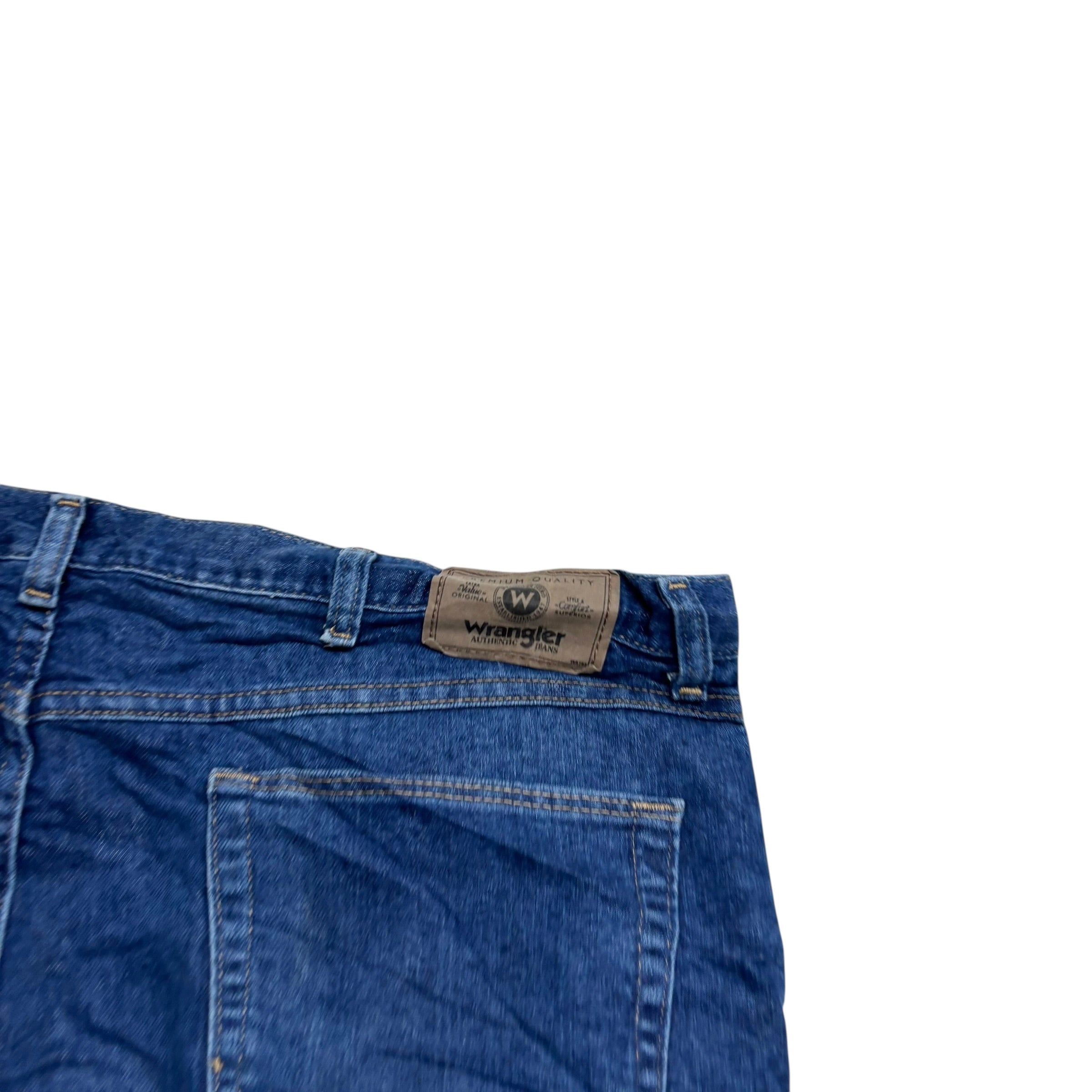 Wrangler Jeans W42 L29 Mens Dark Blue Regular Straight Fit Denim