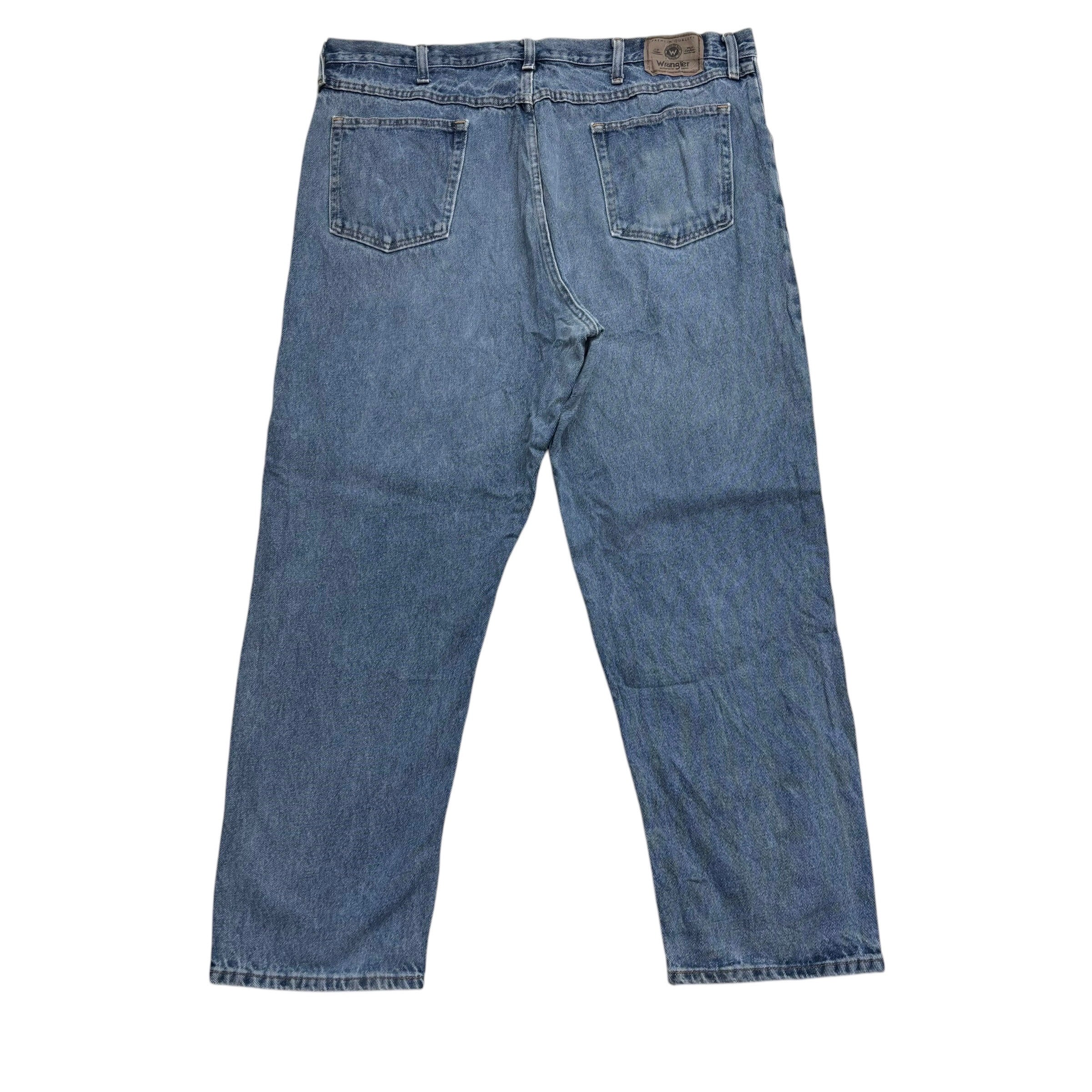 Wrangler Jeans W42 L30 Mens Mid Blue Regular Straight Fit Vintage Denim (E)