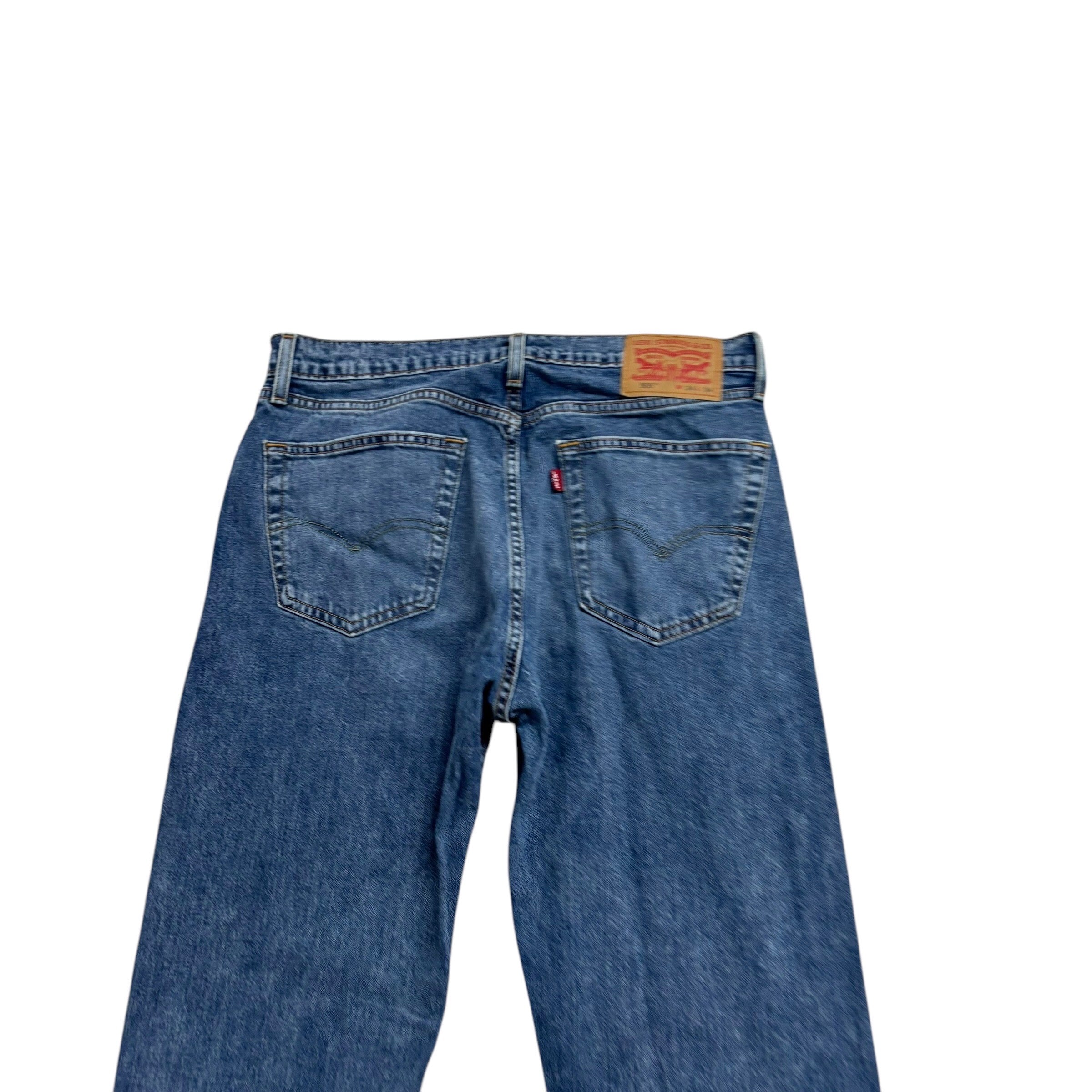Levis 505 Jeans W32 L33 Mens Mid Blue Regular Straight Fit Stretch Denim (E)