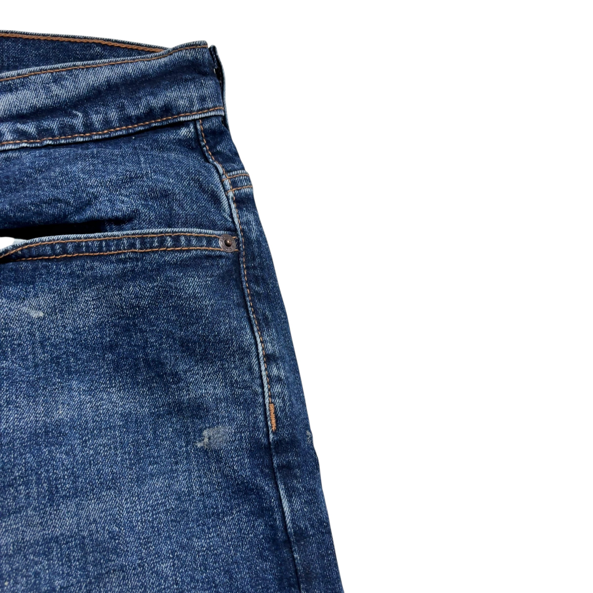 Levis Signature Jeans W36 L34 Mens Dark Blue Baggy Relaxed Fit Stretch Denim