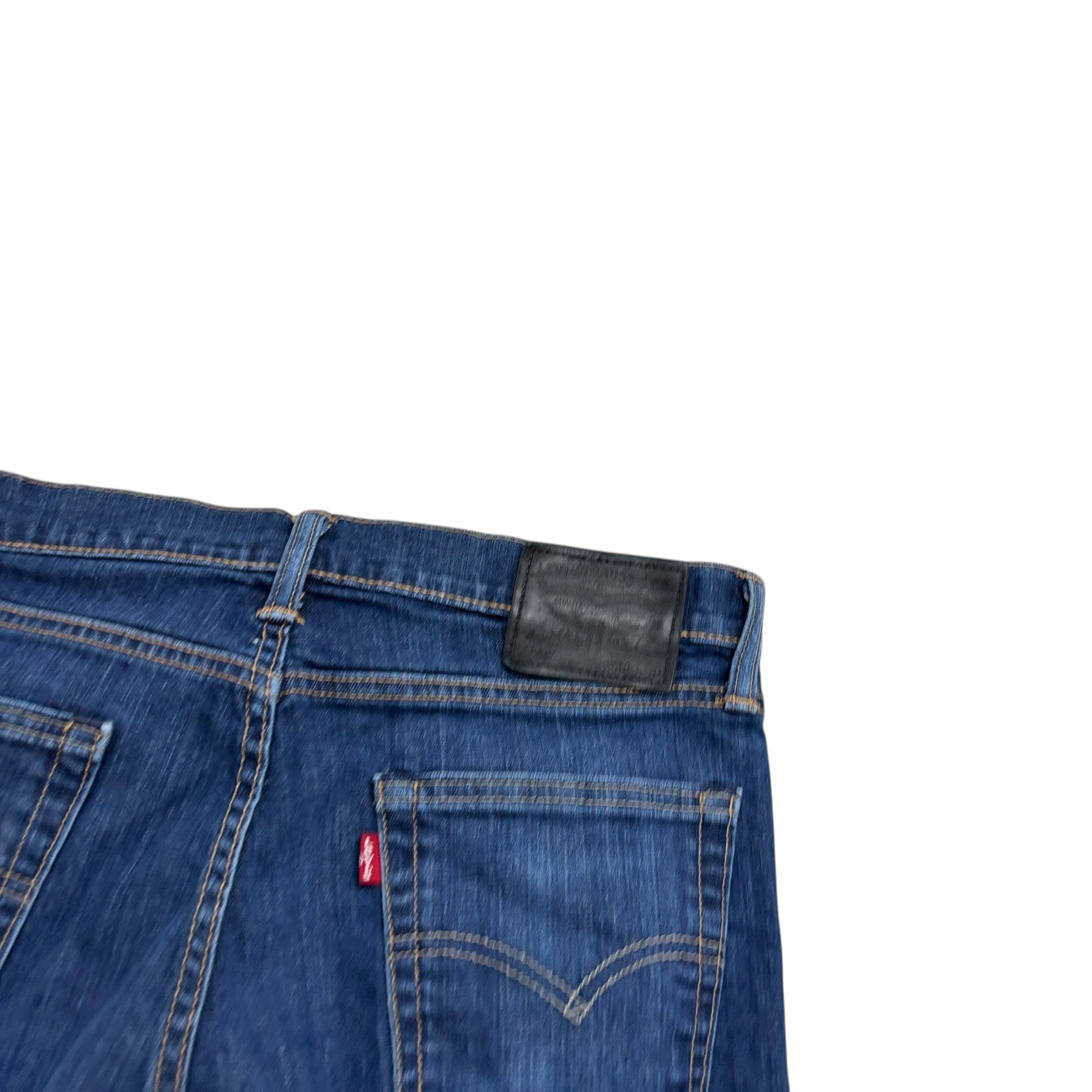 Levis 504 Jeans W33 L28 Mens Dark Blue Regular Straight Fit Stretch Denim