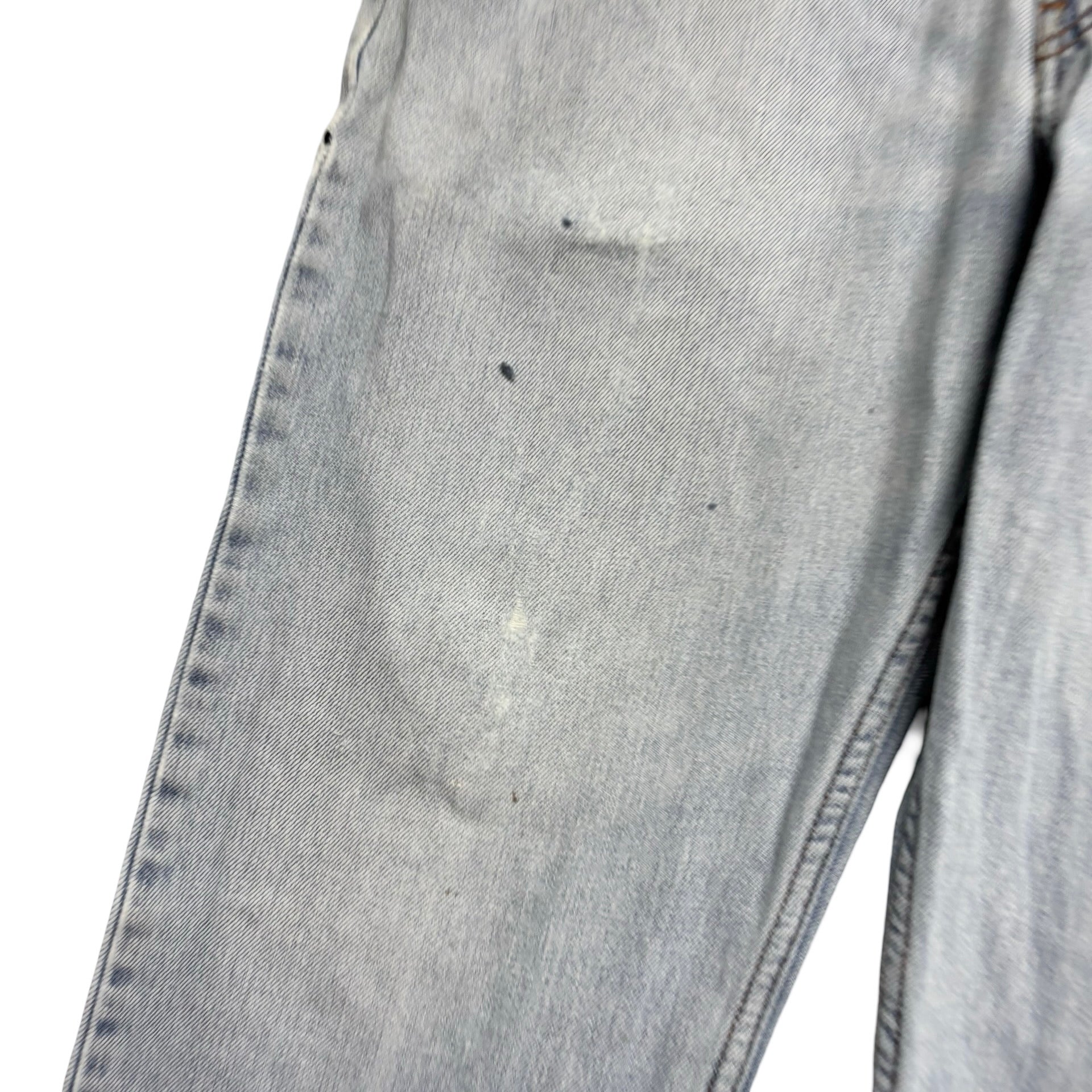 Levis 505 Jeans W34 L29 Mens Light Blue Regular Straight Fit Vintage Denim (F)