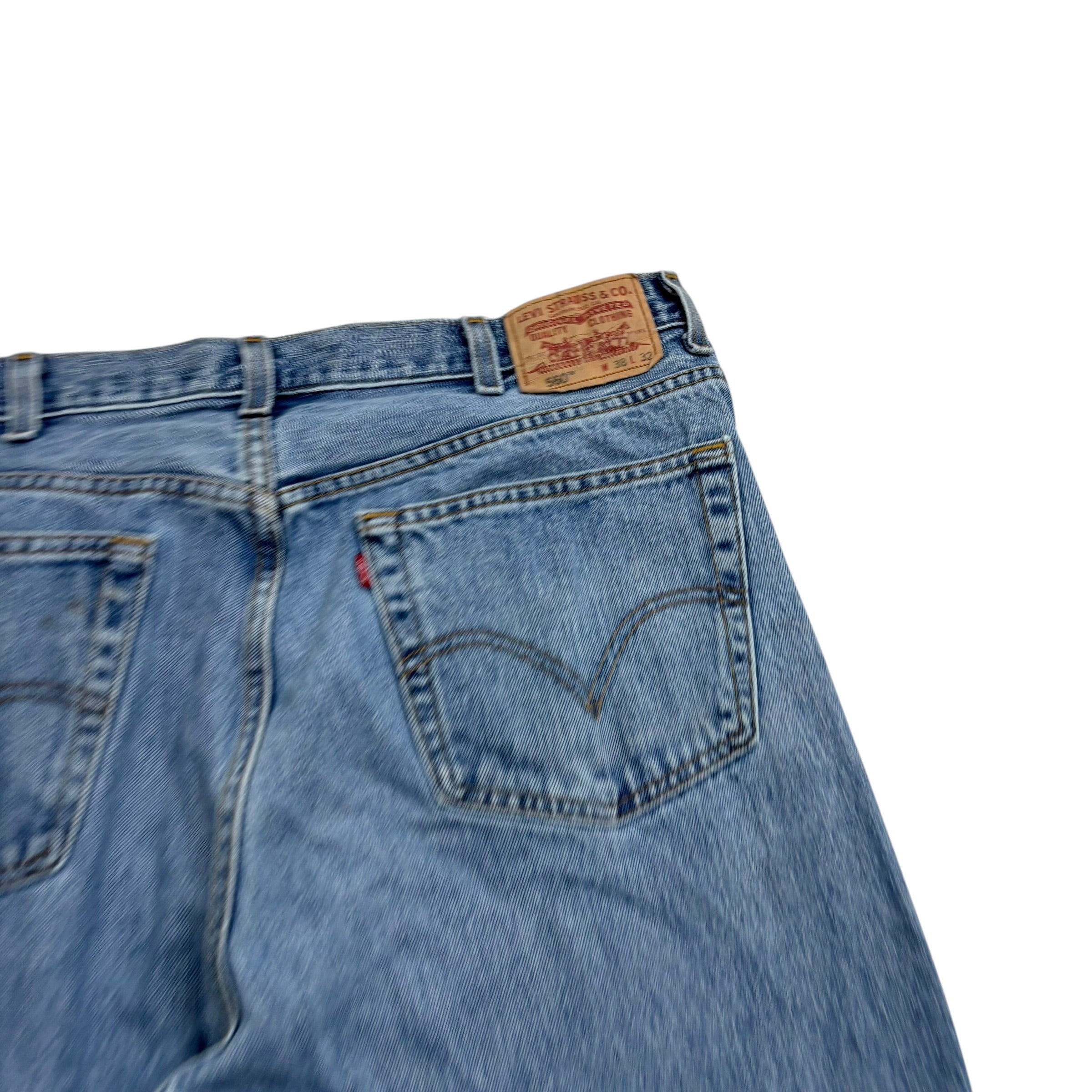 Levis 560 Jeans W38 L32 Mens Light Blue Baggy Relaxed Comfort Fit Vintage Denim