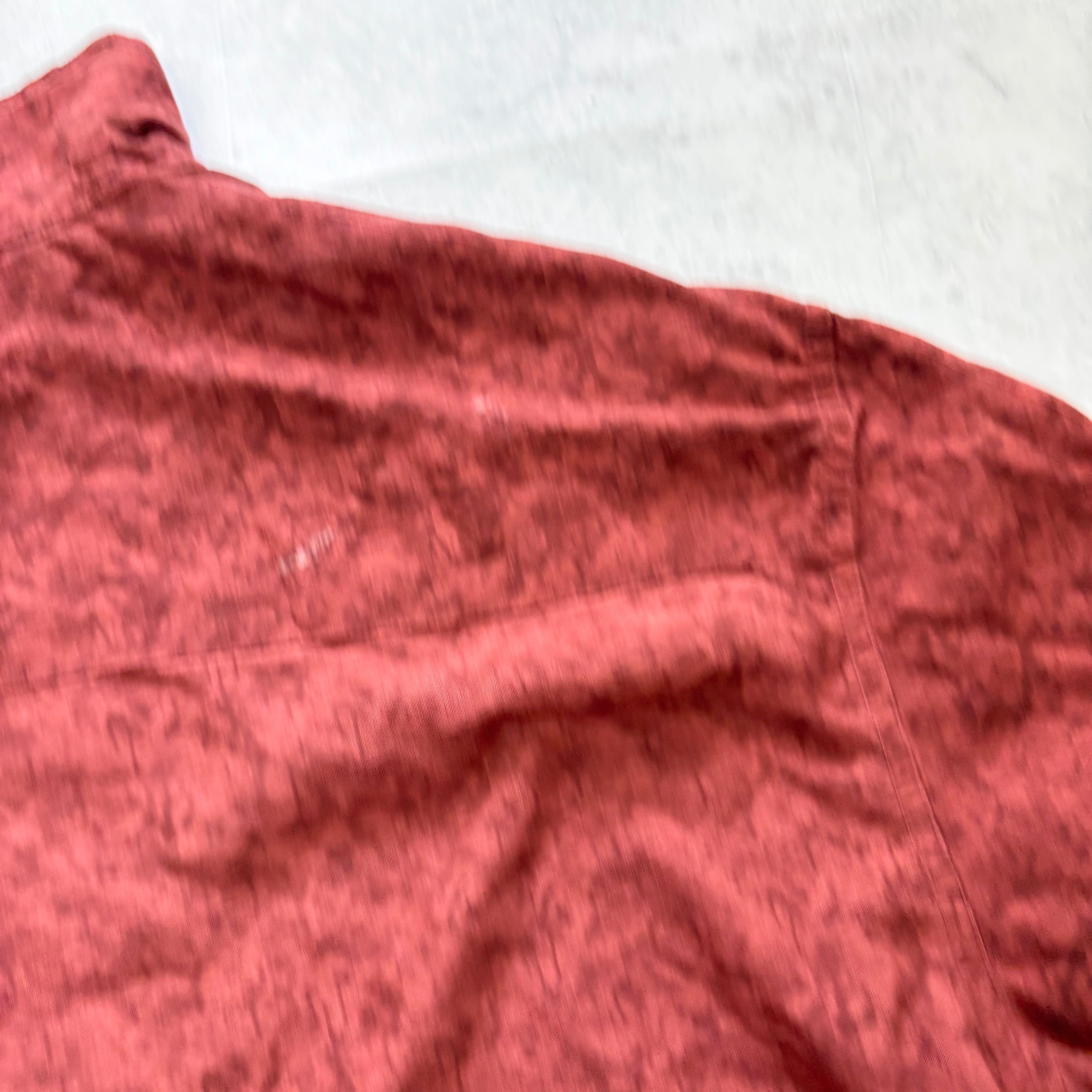 Hawaiian Shirt Mens XL Red Floral Aloha Short Sleeve Rayon (F)