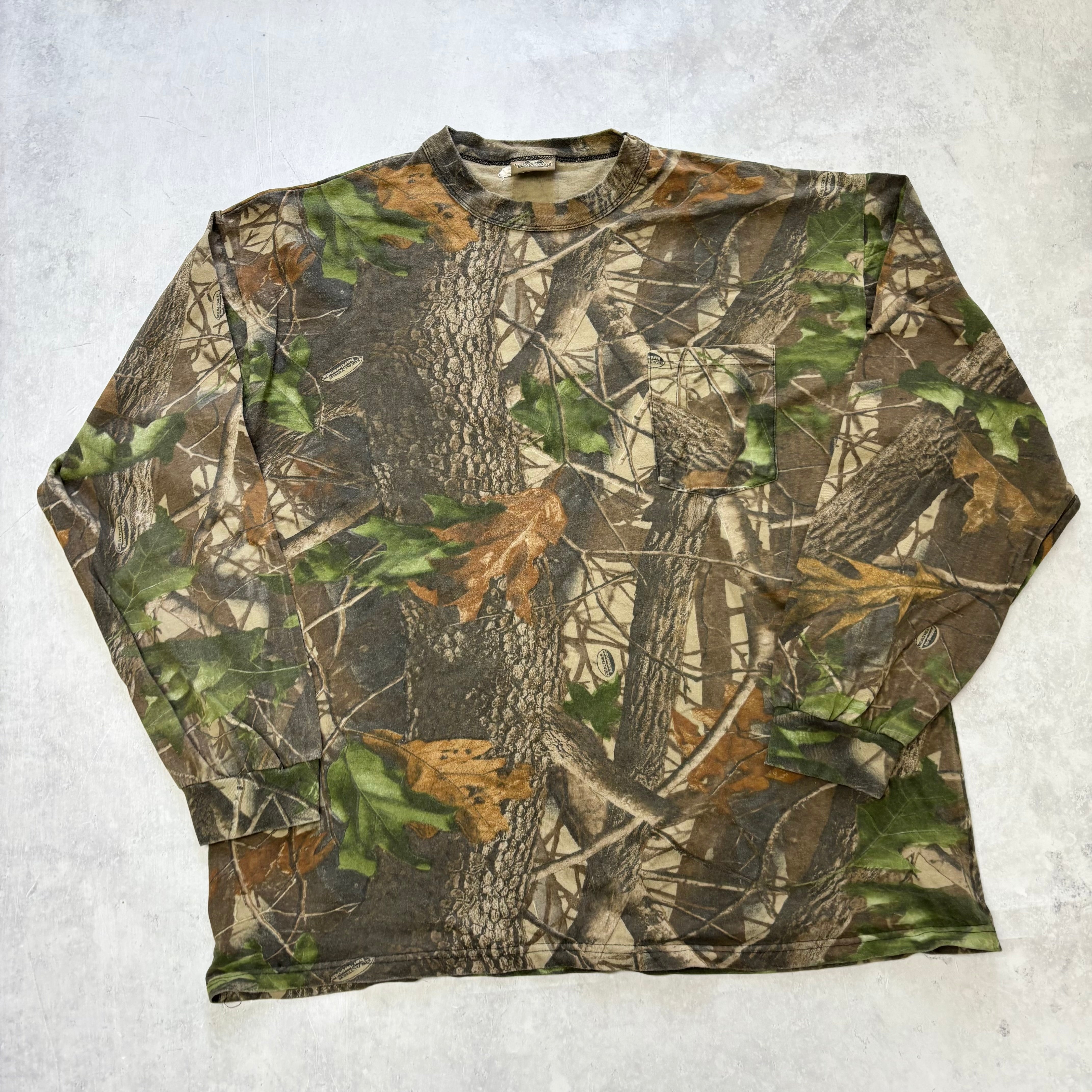 Vintage RealTree T Shirt Mens XXL Camo 90s Hunting Long Sleeve (E)
