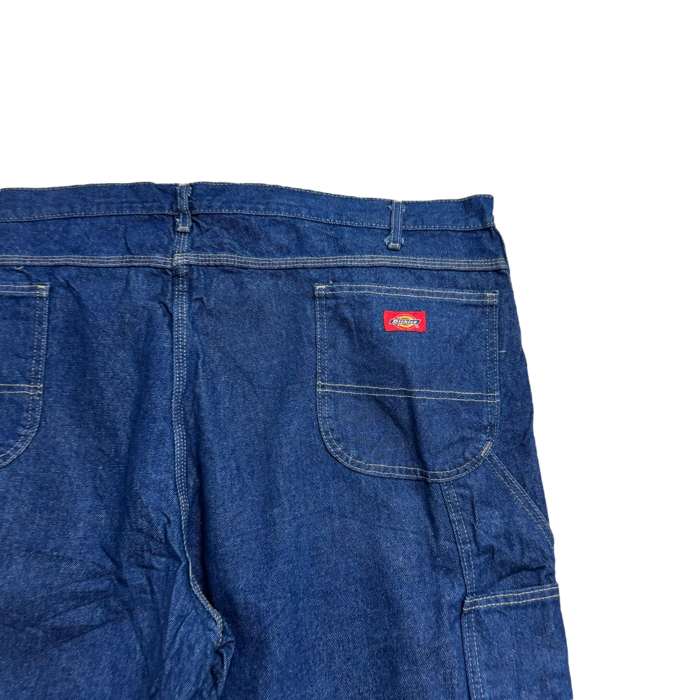Dickies Carpenter Jeans W48 L32 Mens Dark Blue Relaxed Straight Fit Pants (E)