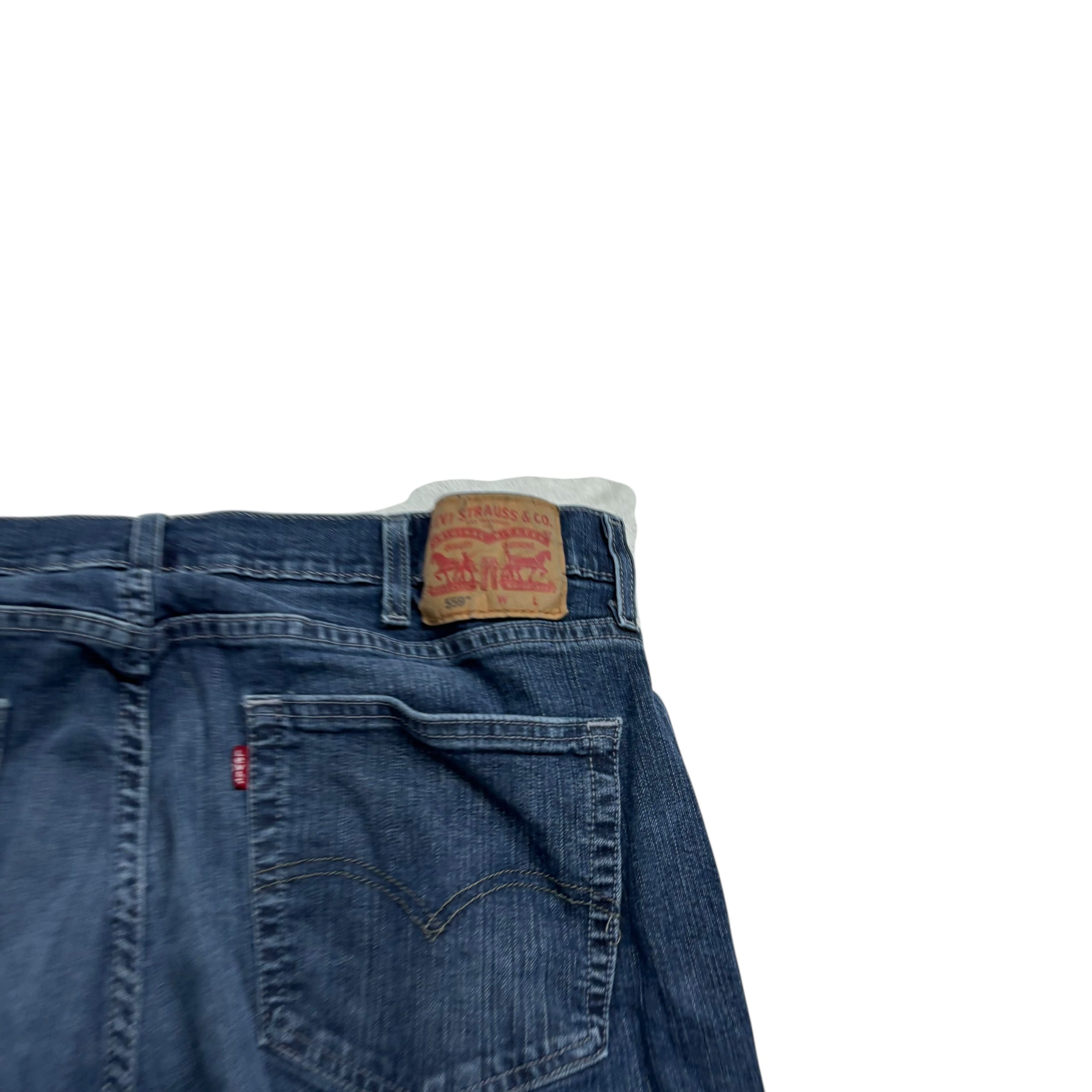 Levis 559 Jeans W38 L36 Mens Dark Blue Regular Straight Fit Stretch Denim (E)