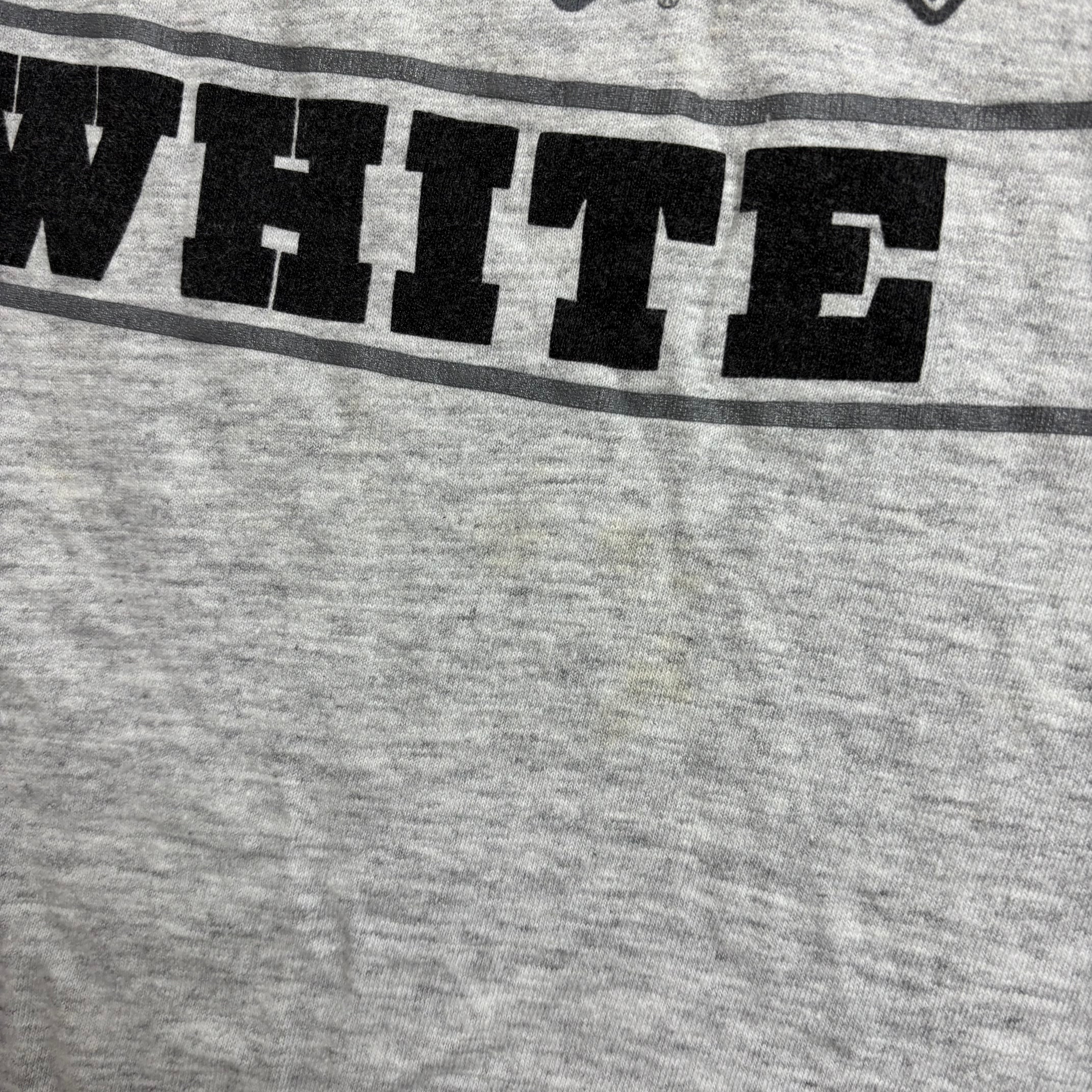 Vintage T Shirt Mens Small Grey Single Stitch Graphic Print 90s USA Baseball (F)
