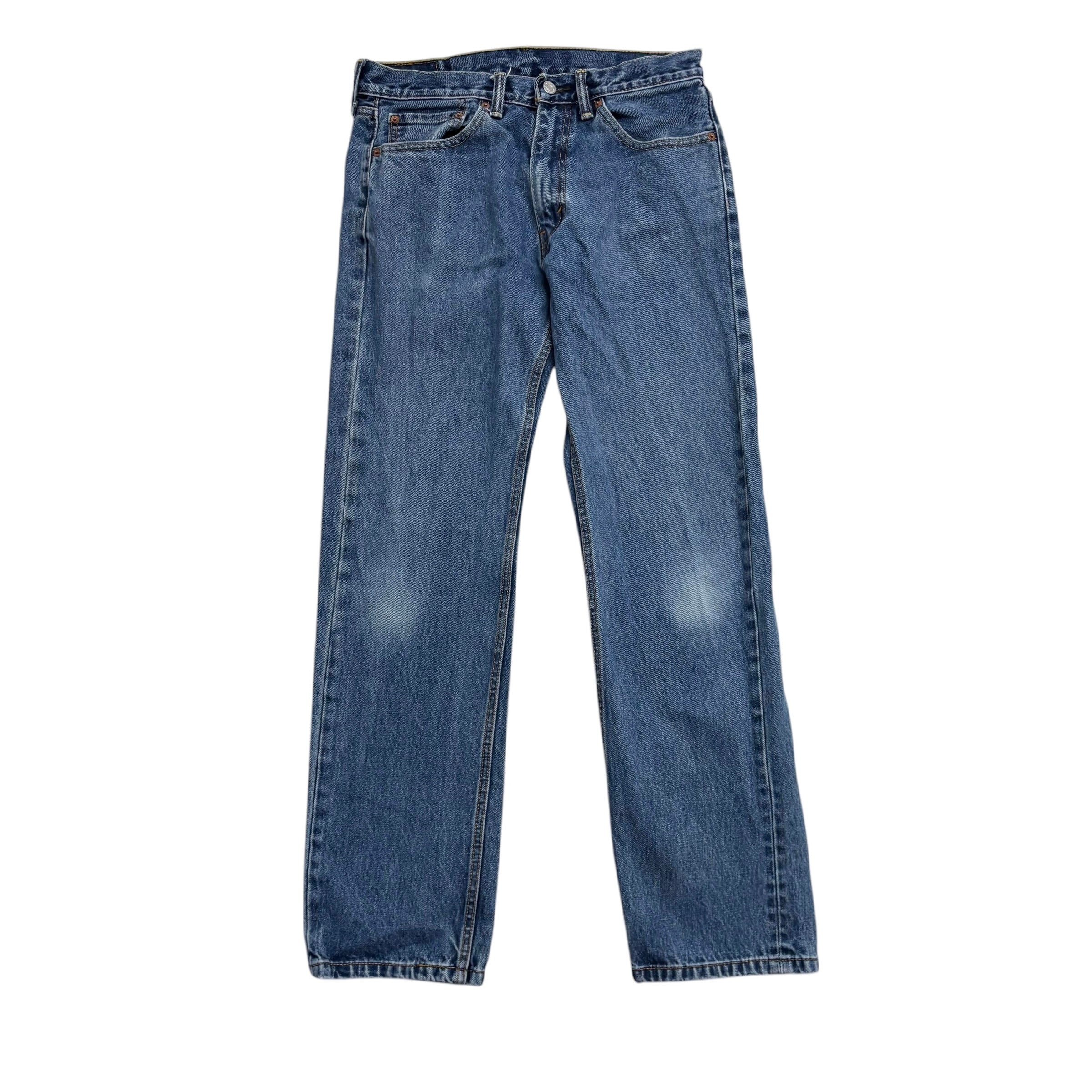 Levis 505 Jeans W31 L32 Mens Mid Blue Regular Straight Fit Denim