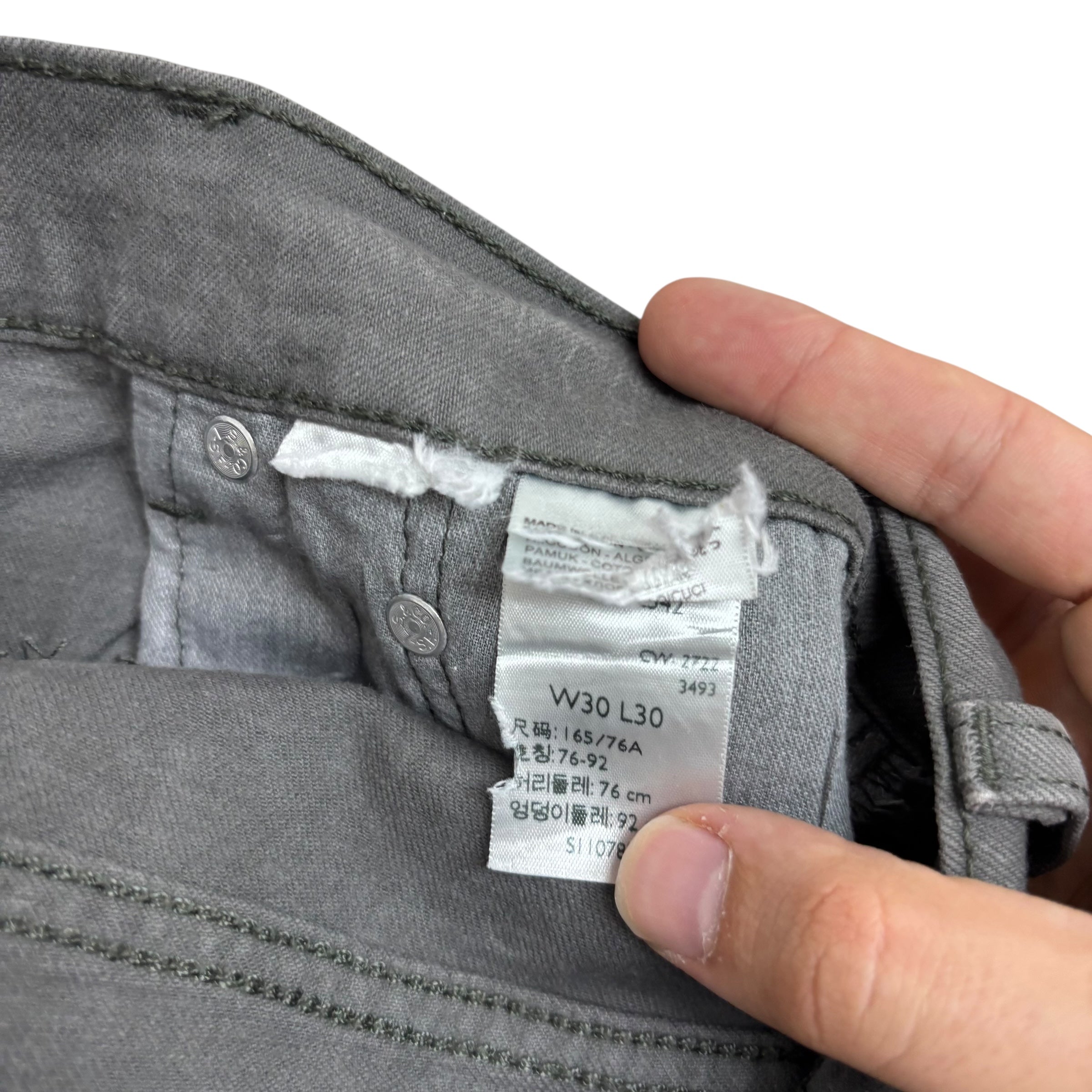 Levis 505 Jeans W32 L30 Mens Olive Green Regular Straight Fit Stretch Denim