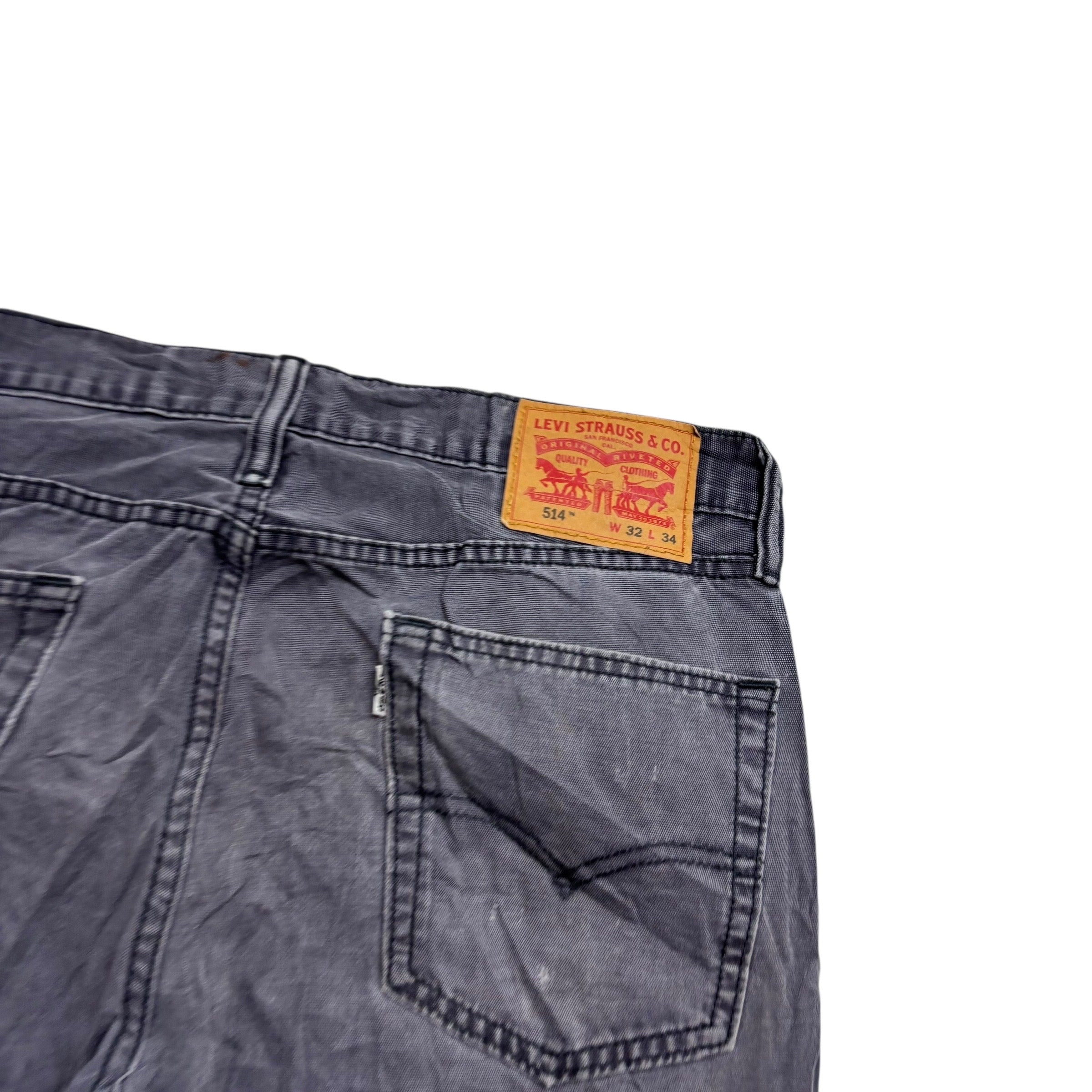 Levis 514 Trousers W32 L34 Mens Purple Regular Straight Fit Cotton Pants (F)