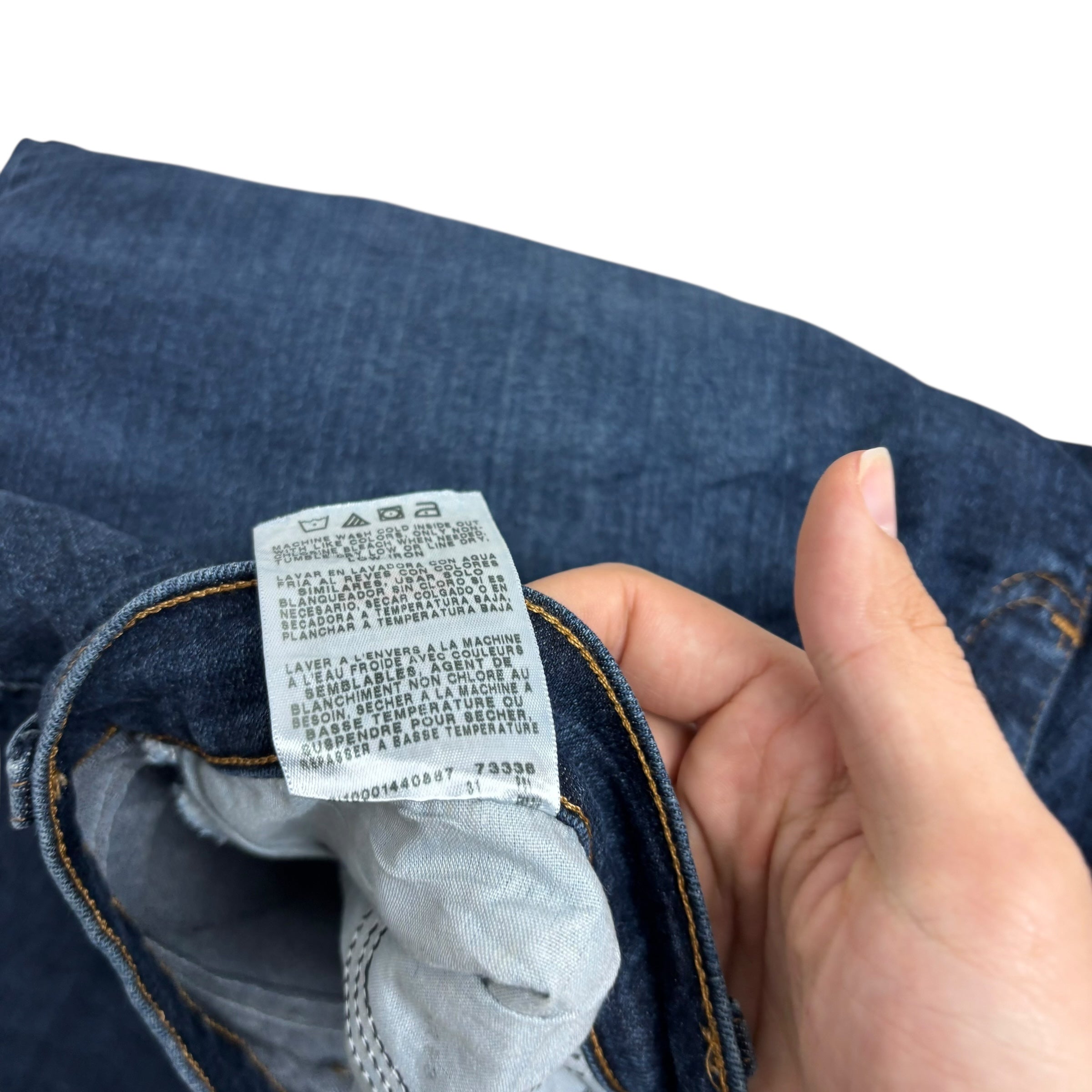 Wrangler Jeans W44 L30 Mens Dark Blue Relaxed Straight Fit Stretch Denim (E)