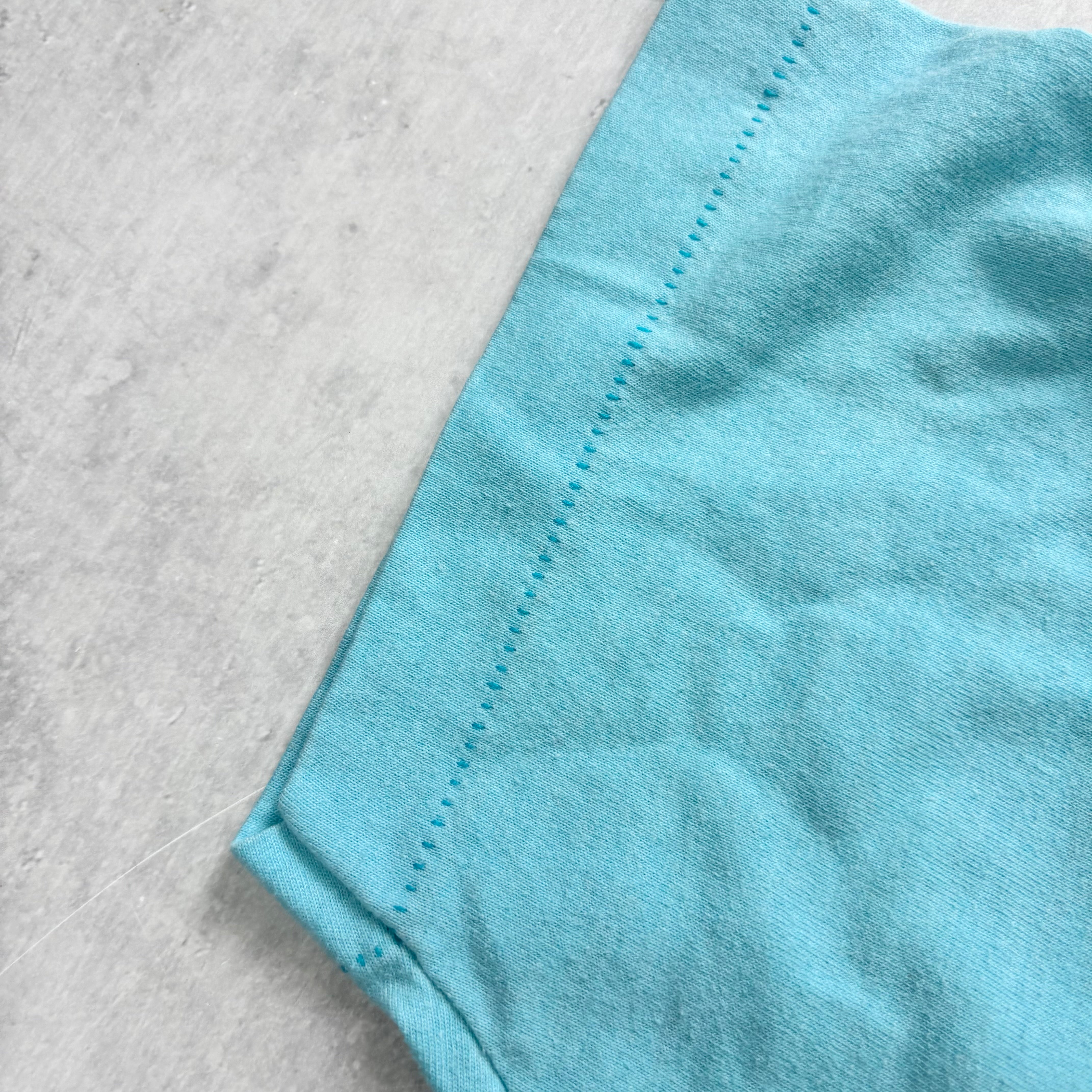 Vintage T Shirt Mens Large Blue Single Stitch Graphic Print 90s (F)