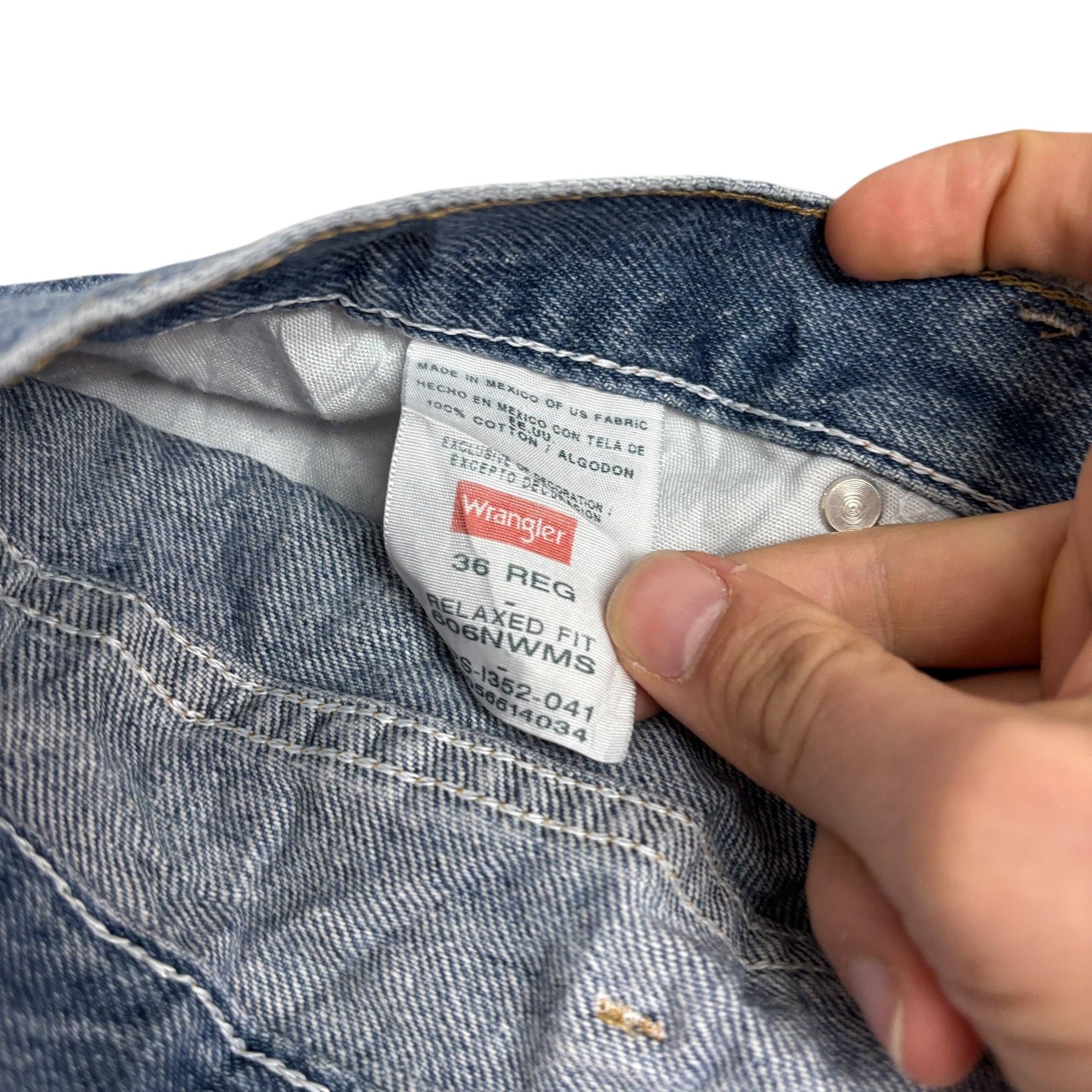 Wrangler Baggy Jorts W36 Mens Denim Shorts Mid Blue Relaxed Fit