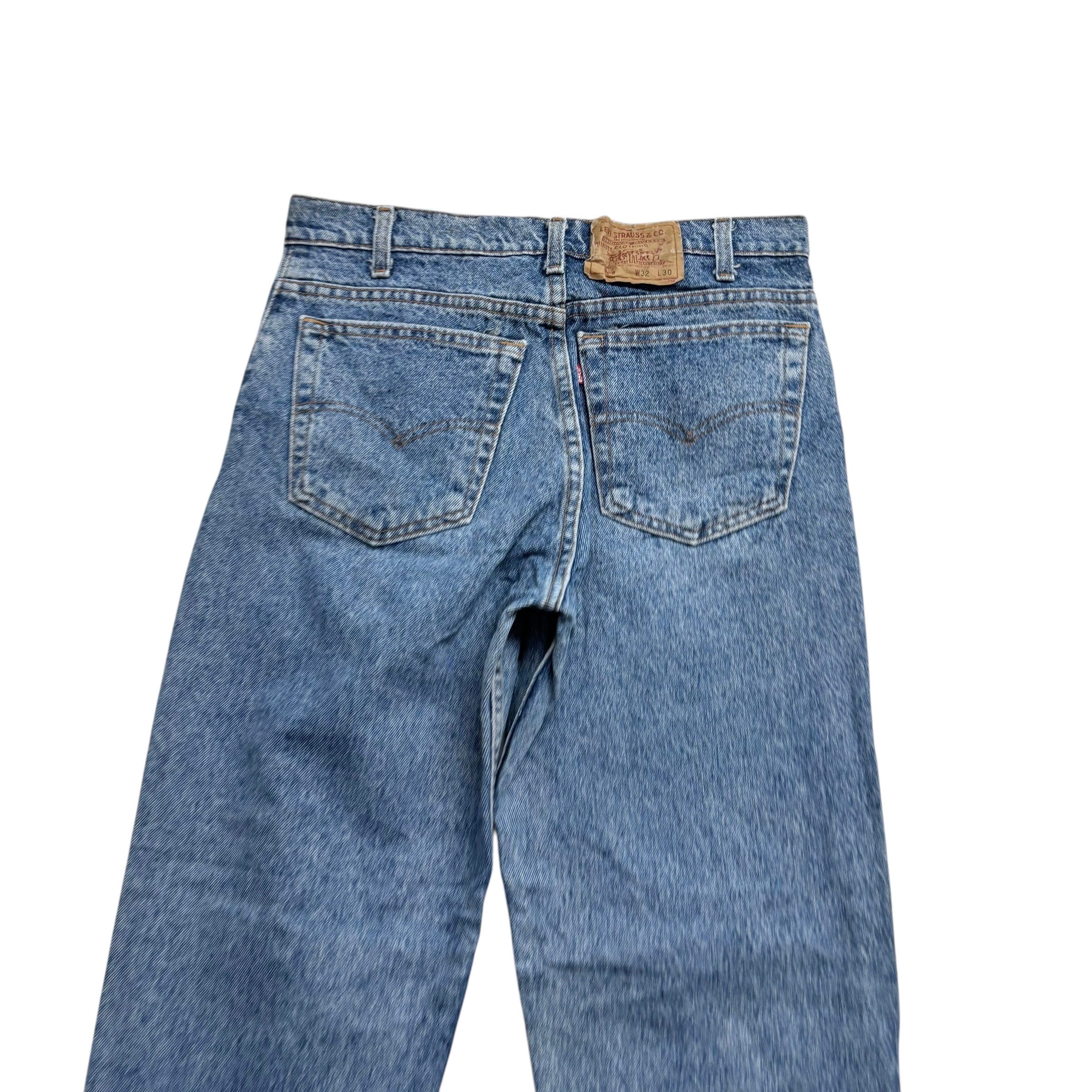 Levis 550 Jeans W31 L30 Mens Mid Blue Relaxed Tapered Made In USA Vintage (E)