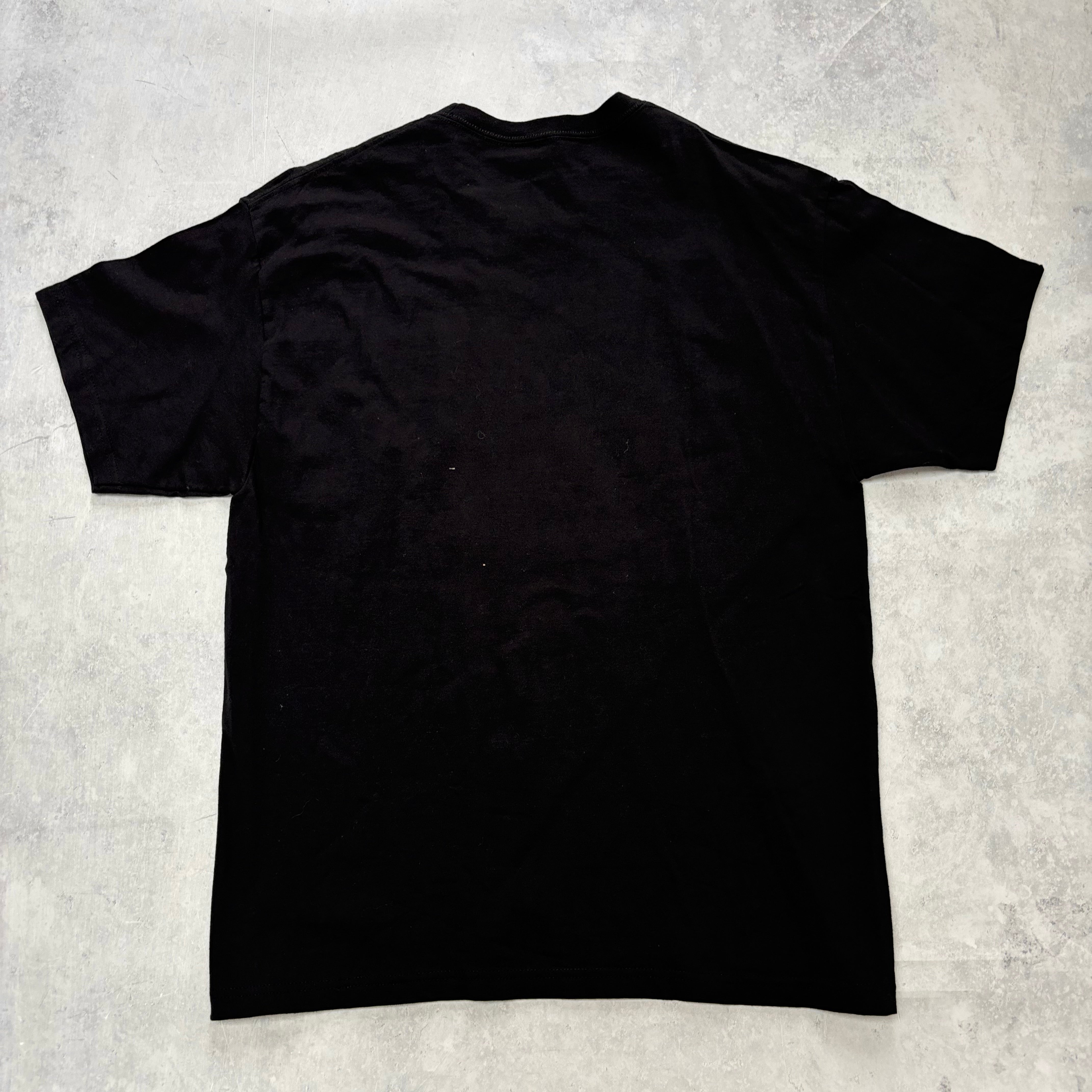 Vintage T Shirt Mens Large Black Graphic Print 00s Tourist Hollywood (E)