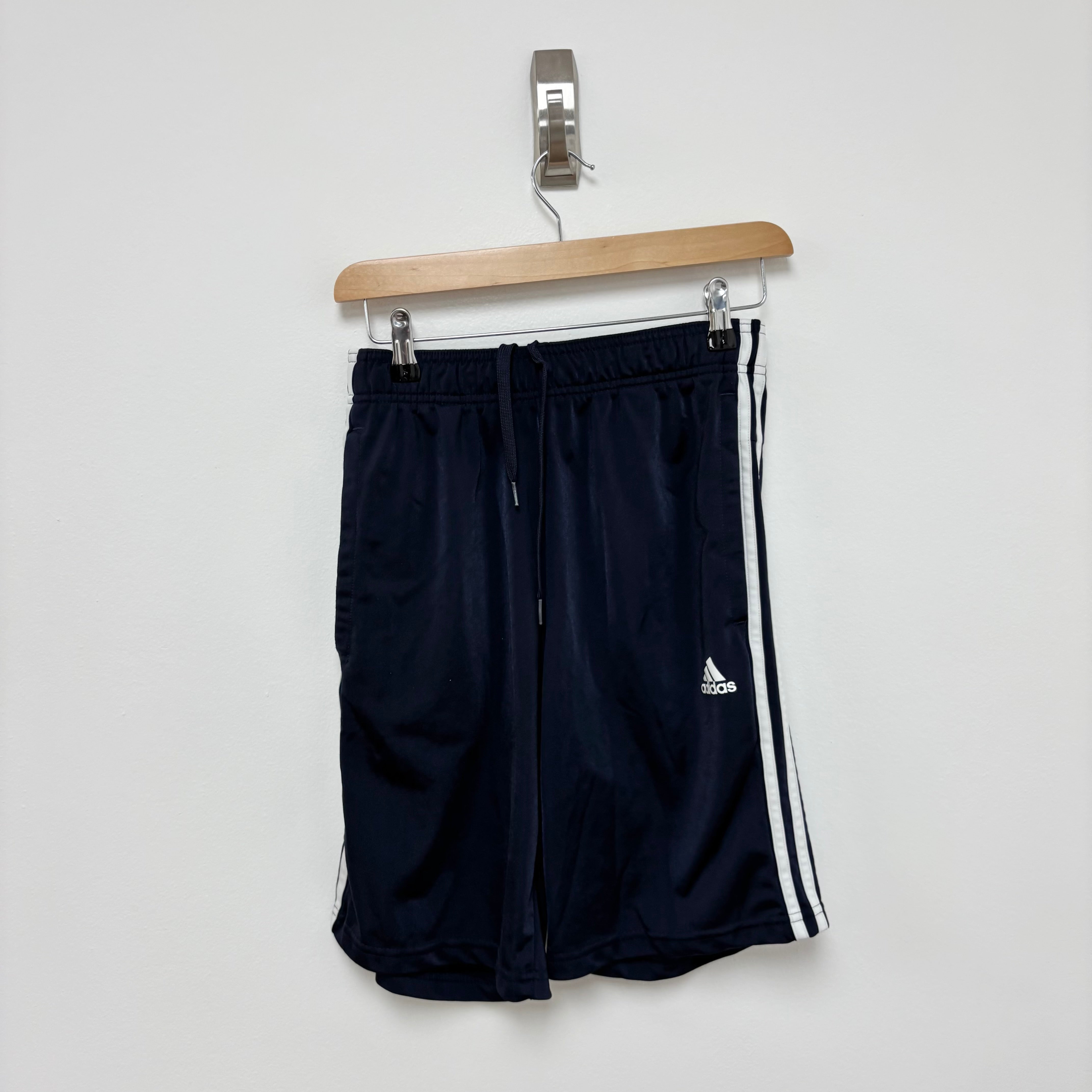 Adidas Shorts Mens Small Navy Blue Sports Running Gym Athletic Pockets (E)