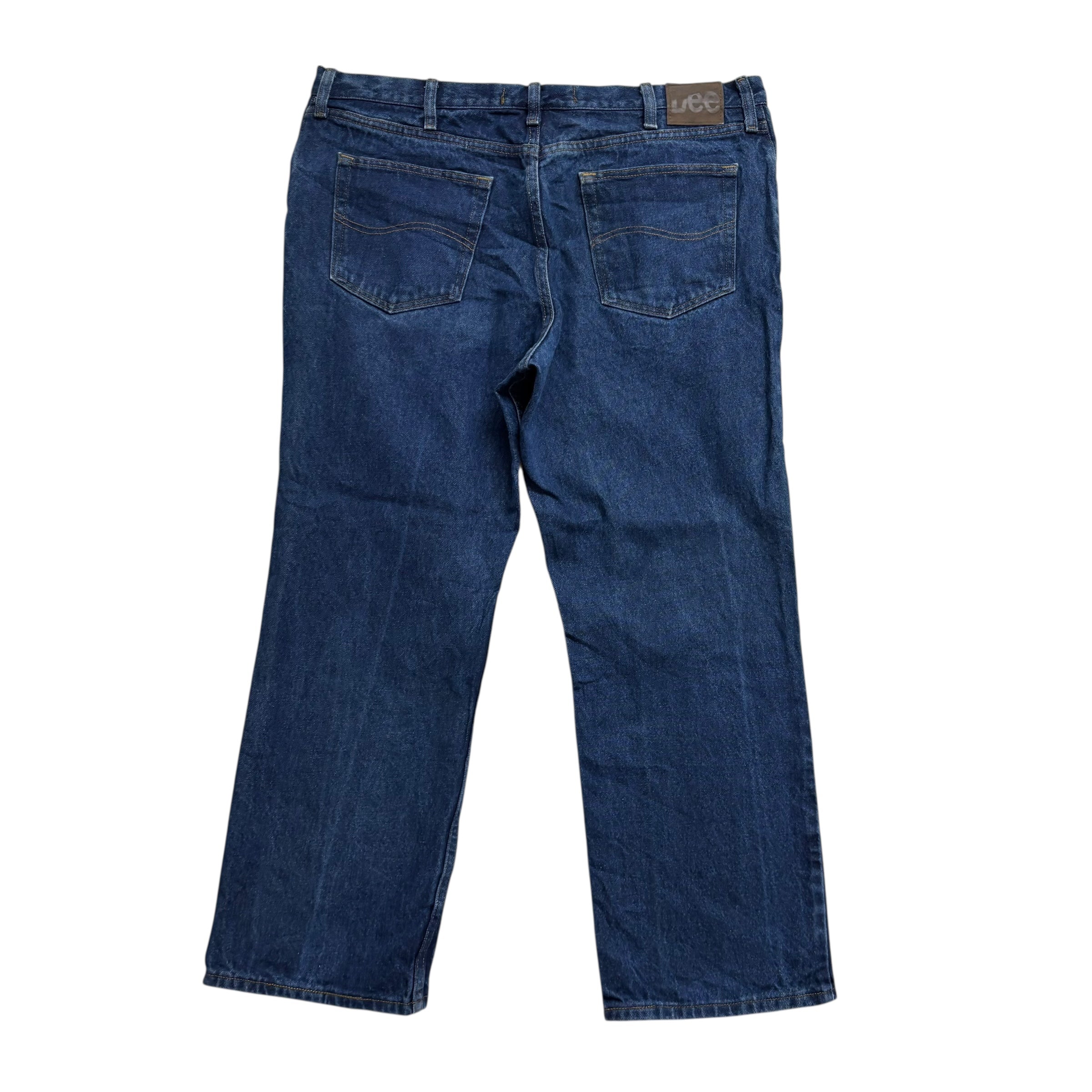 Lee Jeans W40 L30 Mens Dark Blue Relaxed Straight Fit Vintage Denim (E)