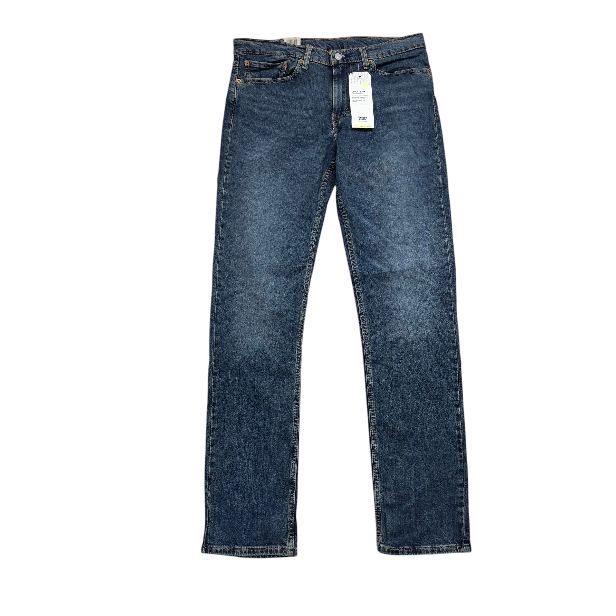 Levis 511 Jeans W34 L34 Mens Mid Blue Slim Fit Stretch Denim (E)