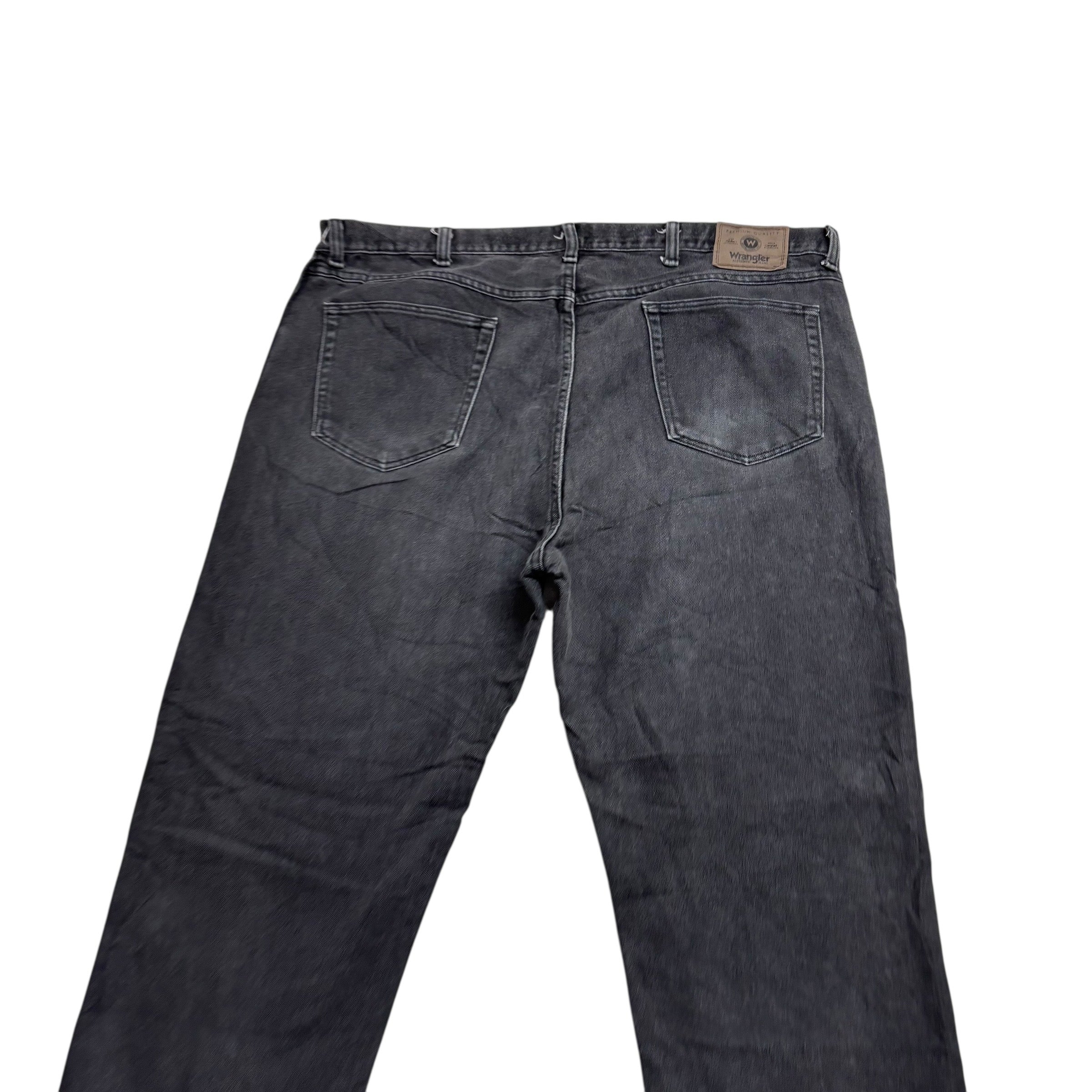 Wrangler Jeans W42 L32 Mens Black Regular Straight Fit Vintage Denim (F)