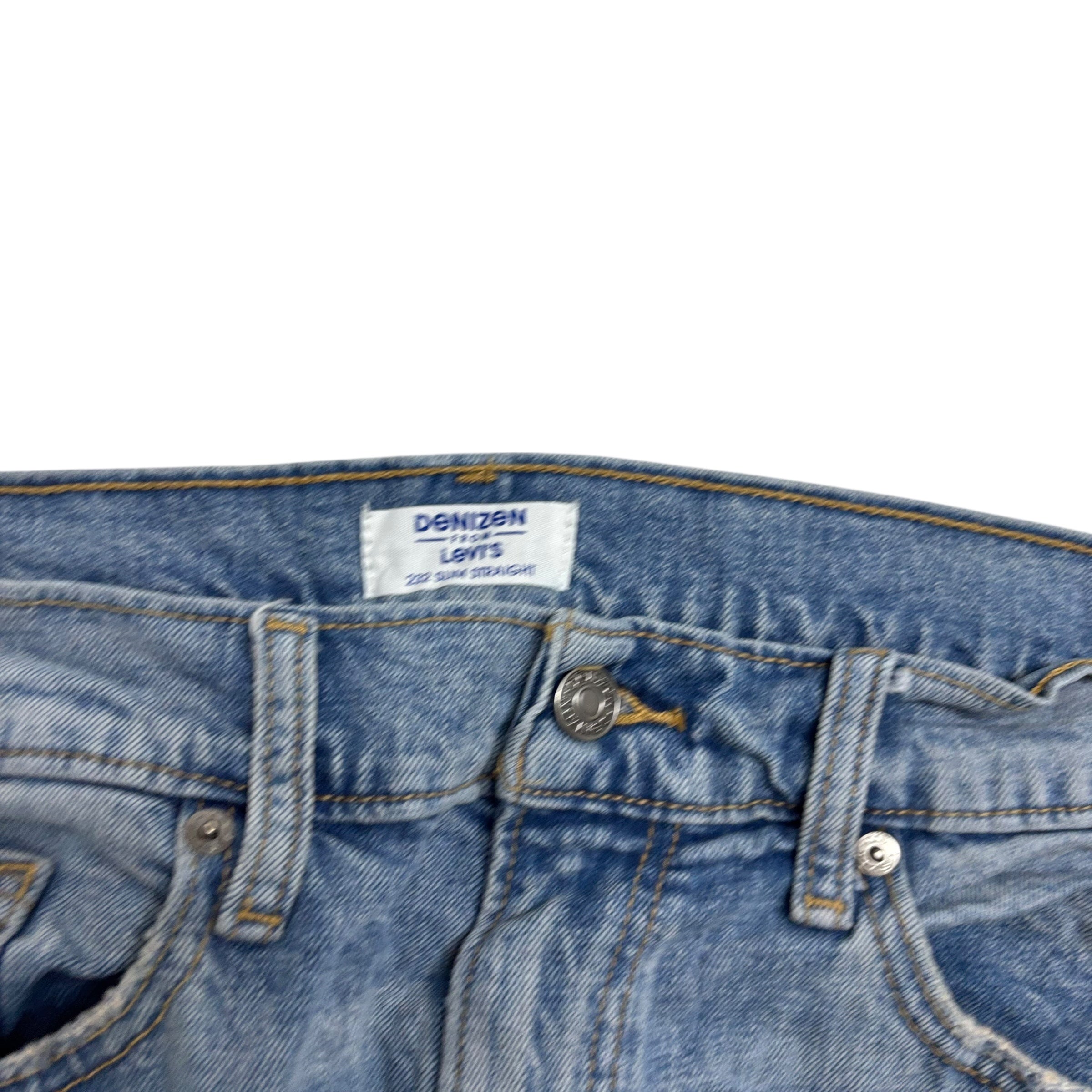 Levis Denizen Jeans W36 L32 Mens Light Blue Slim Straight Fit Stretch Denim