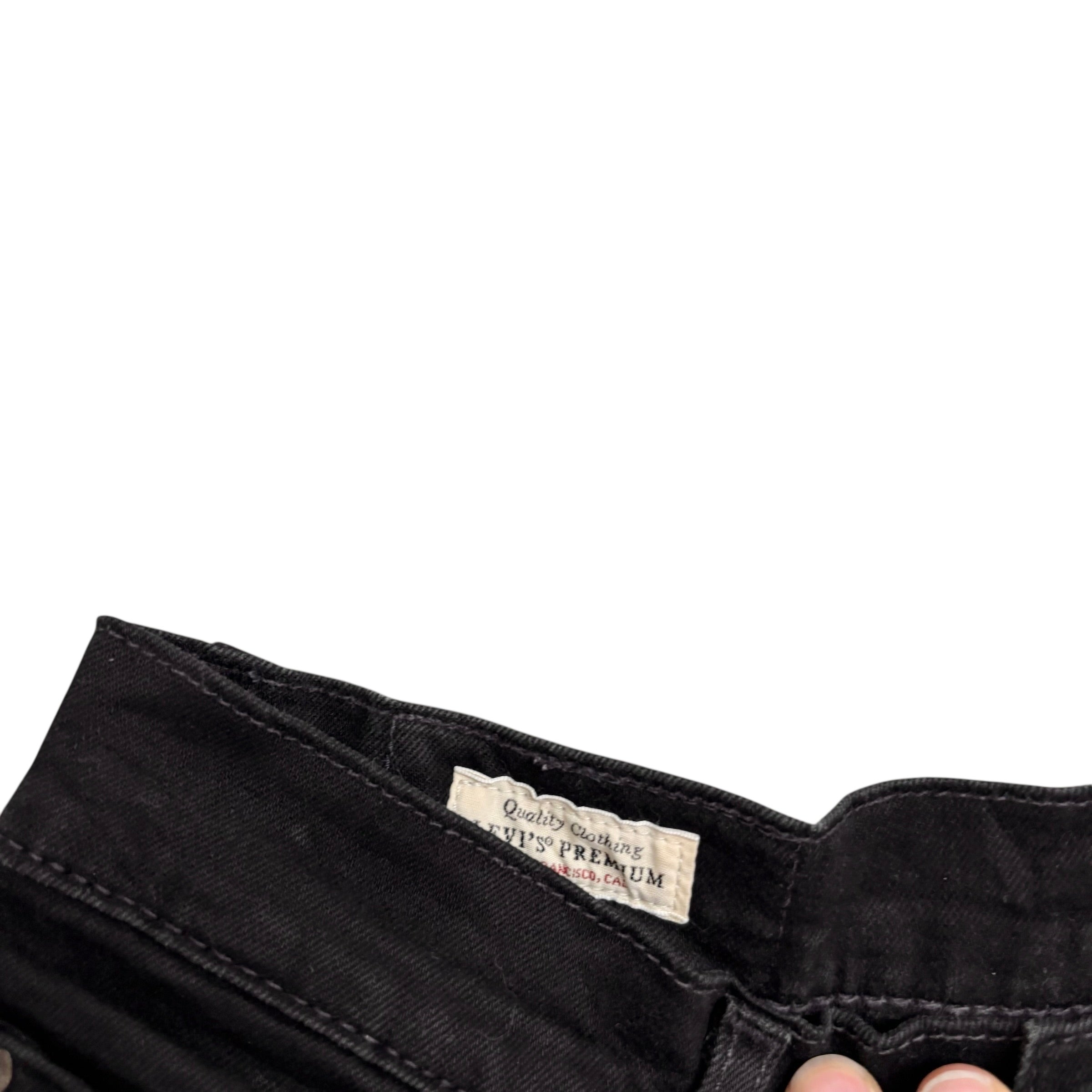 Levis 511 Jeans W30 L30 Mens Black Slim Fit Stretch Premium Denim (E)