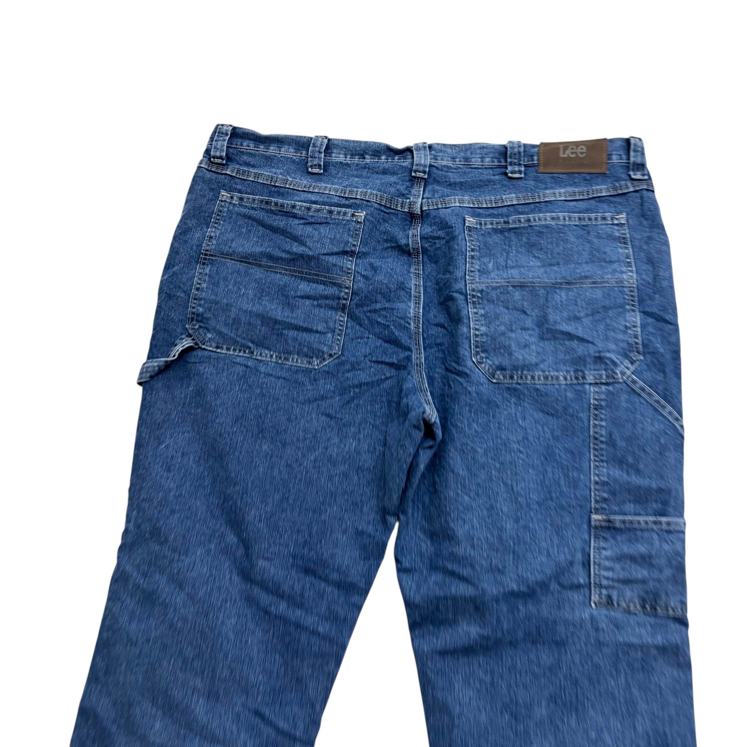 Lee Carpenter Jeans W44 L28 Mens Mid Blue Relaxed Fit Baggy Denim (E)