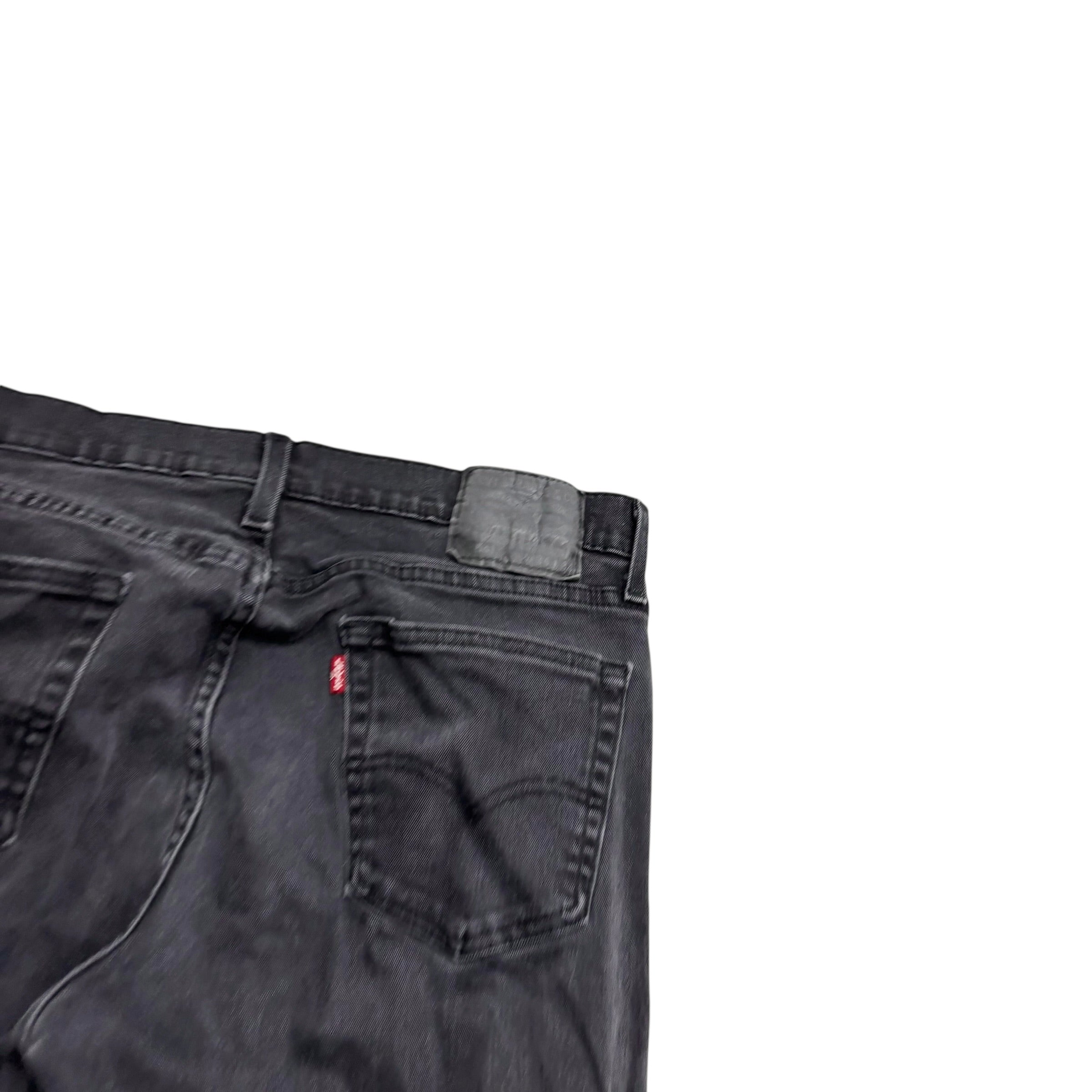 Levis 541 Jeans W34 L33 Mens Black Athletic Tapered Fit Stretch Denim