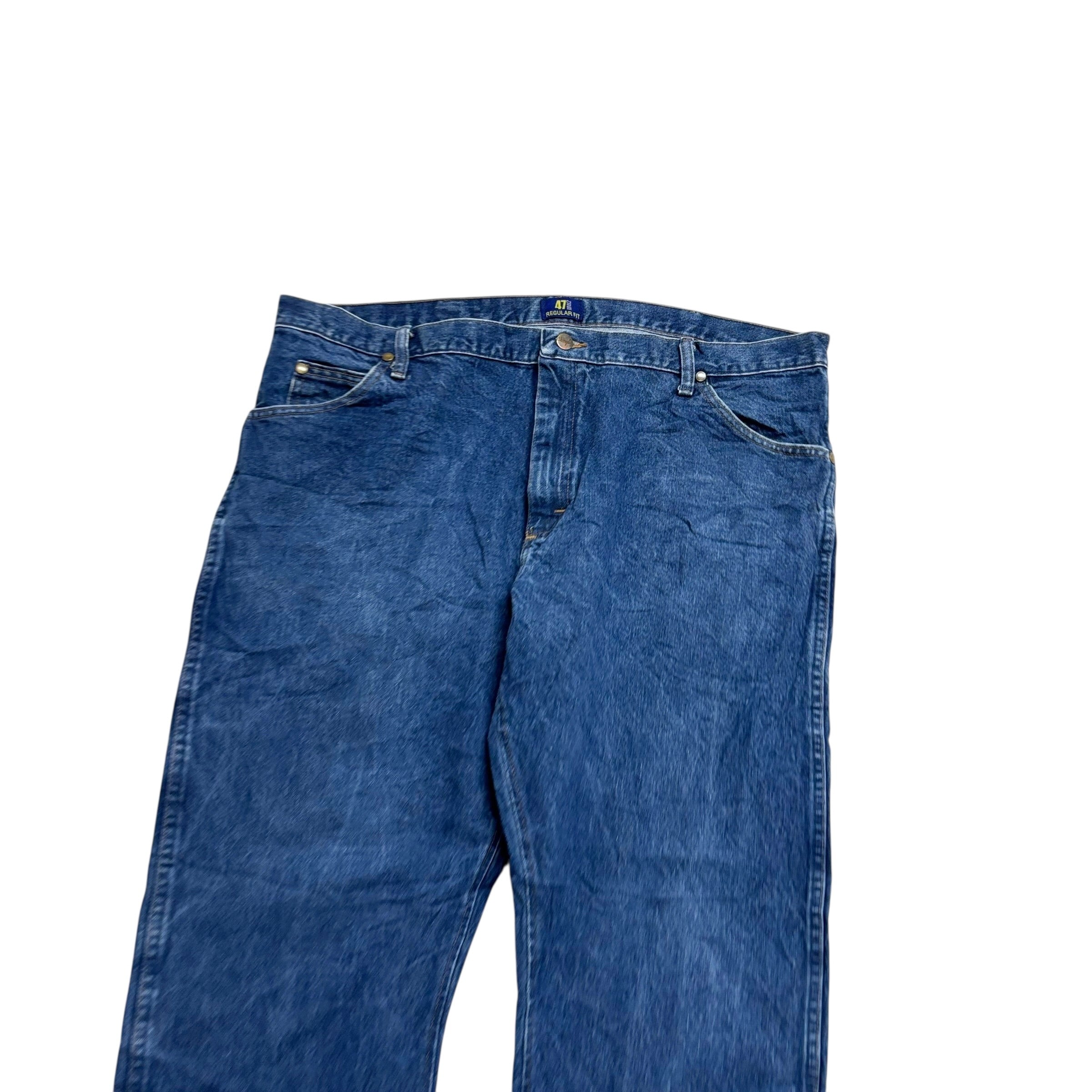 Wrangler Jeans Cowboy Cut W42 L30 Mens Mid Blue 47MWZ Original Fit Denim (E)