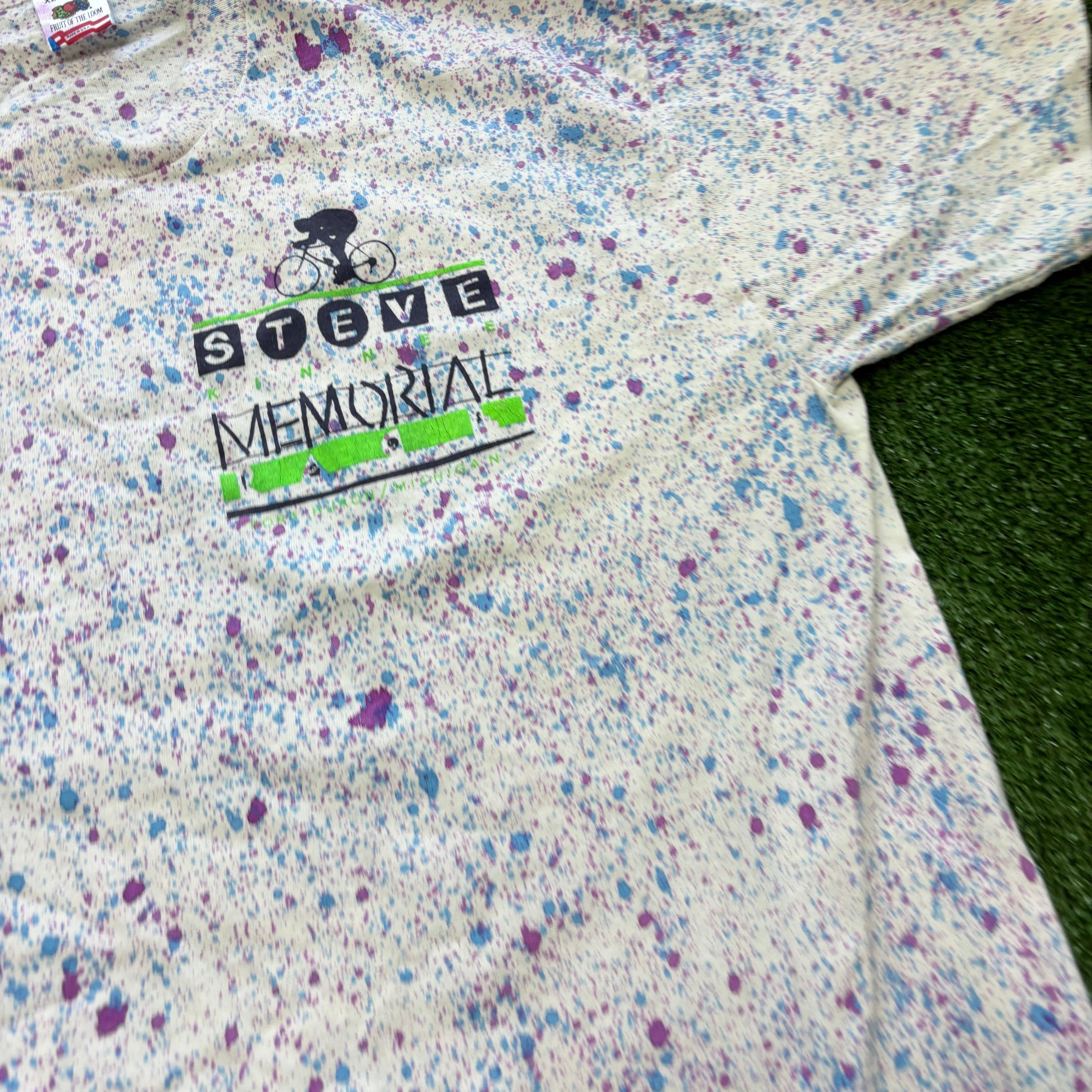 Vintage T Shirt Mens XL White Single Stitch Graphic Print 90s USA (E)