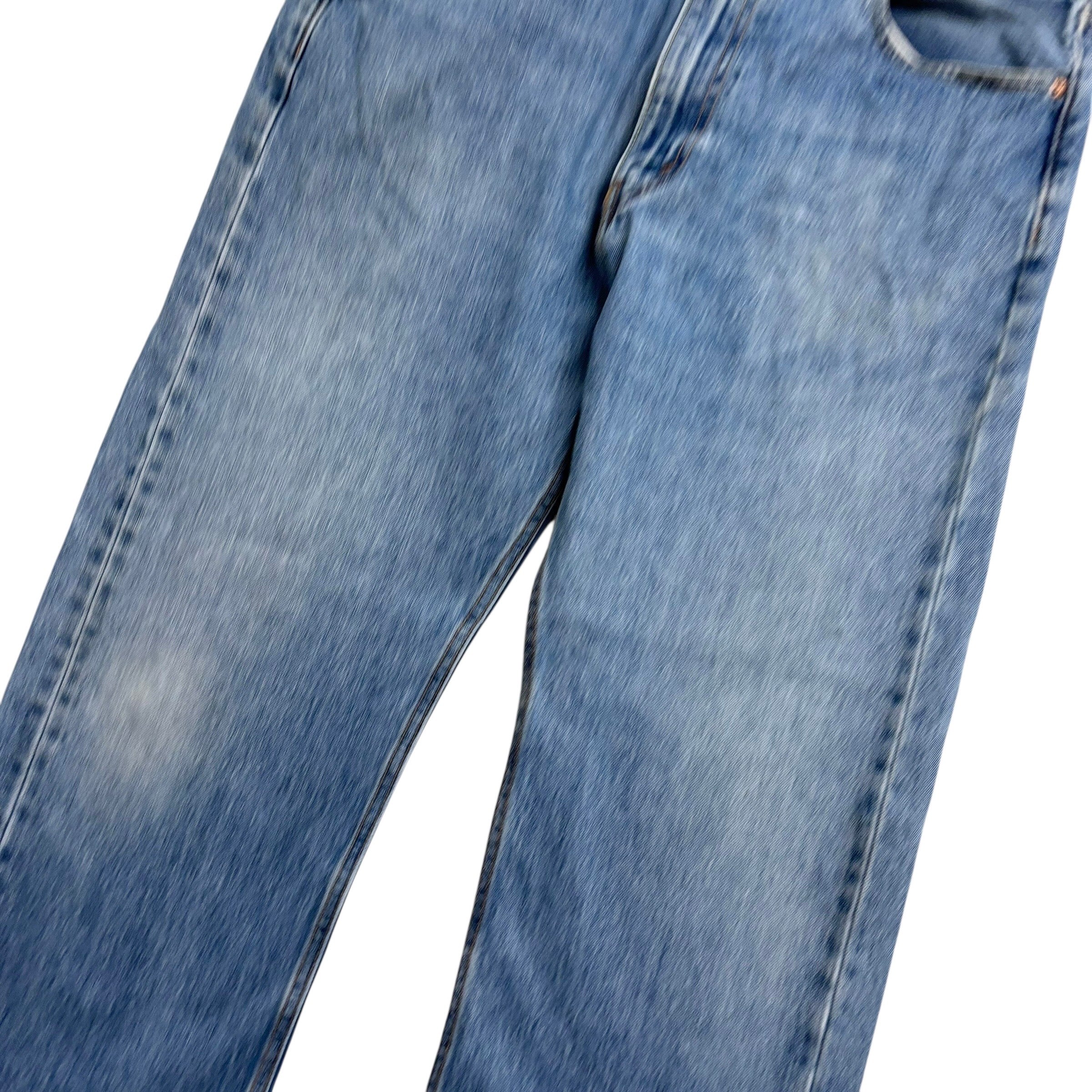 Levis 505 Jeans W38 L30 Mens Mid Blue Regular Straight Fit Denim