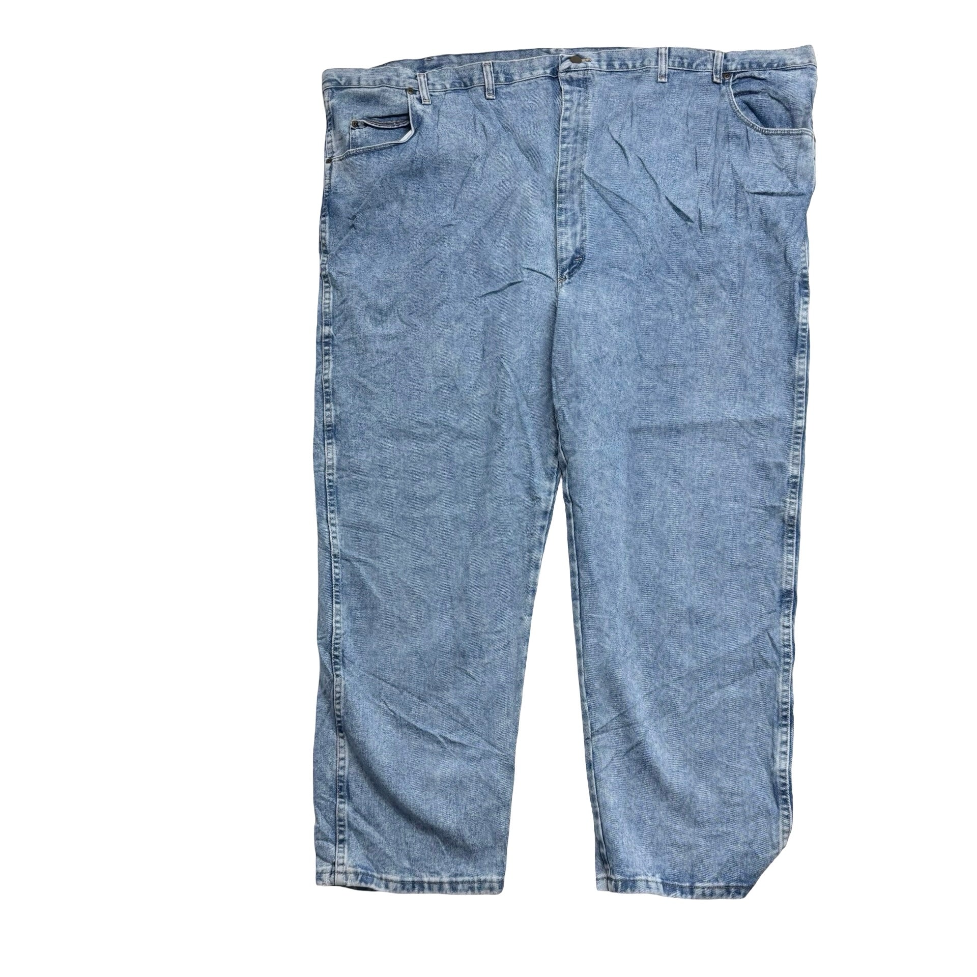 Wrangler Jeans W58 L30 Mens Light Blue Relaxed Straight Fit Vintage Denim (E)