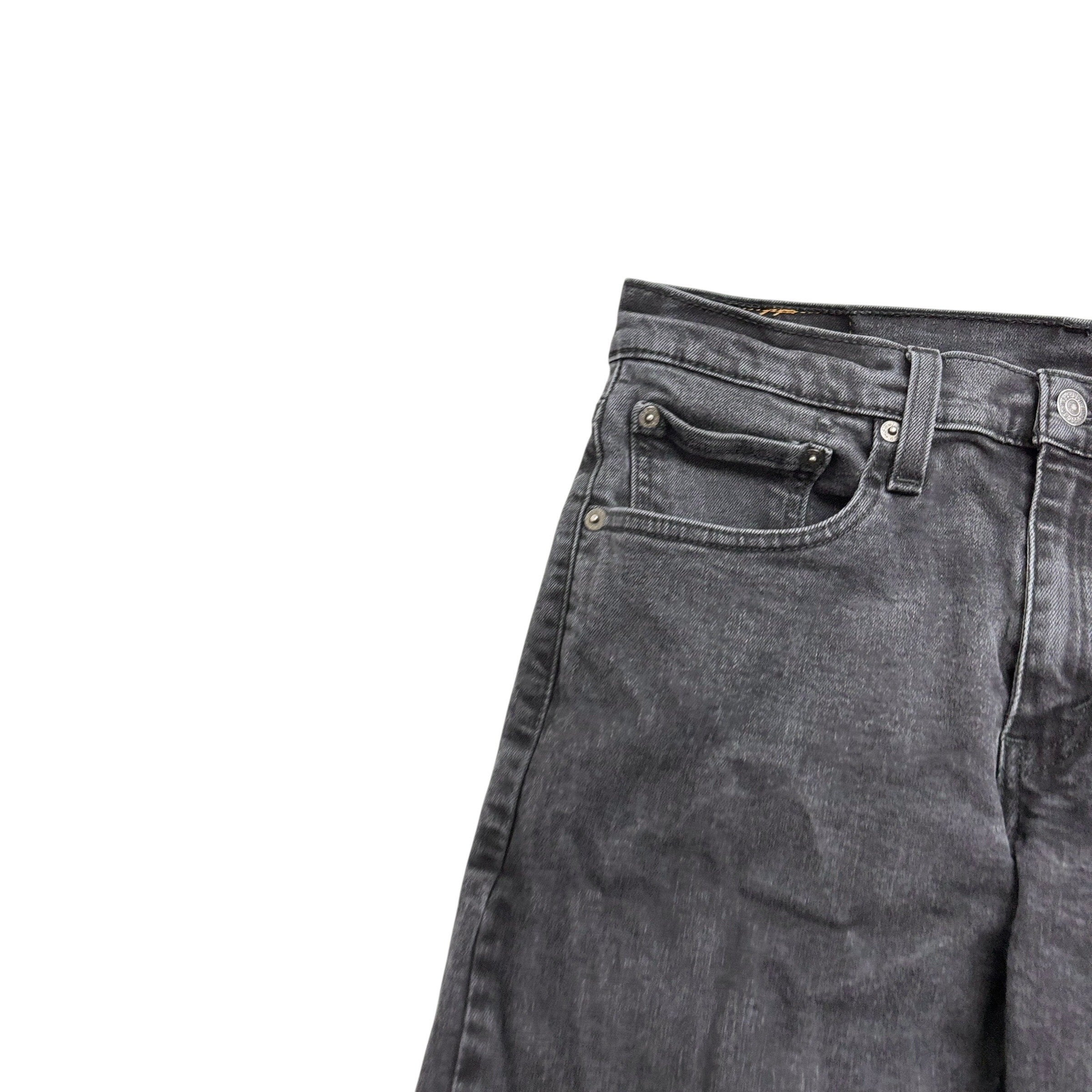 Levis 502 Jeans W30 L28 Mens Black Slim Tapered Fit Stretch Denim (F)
