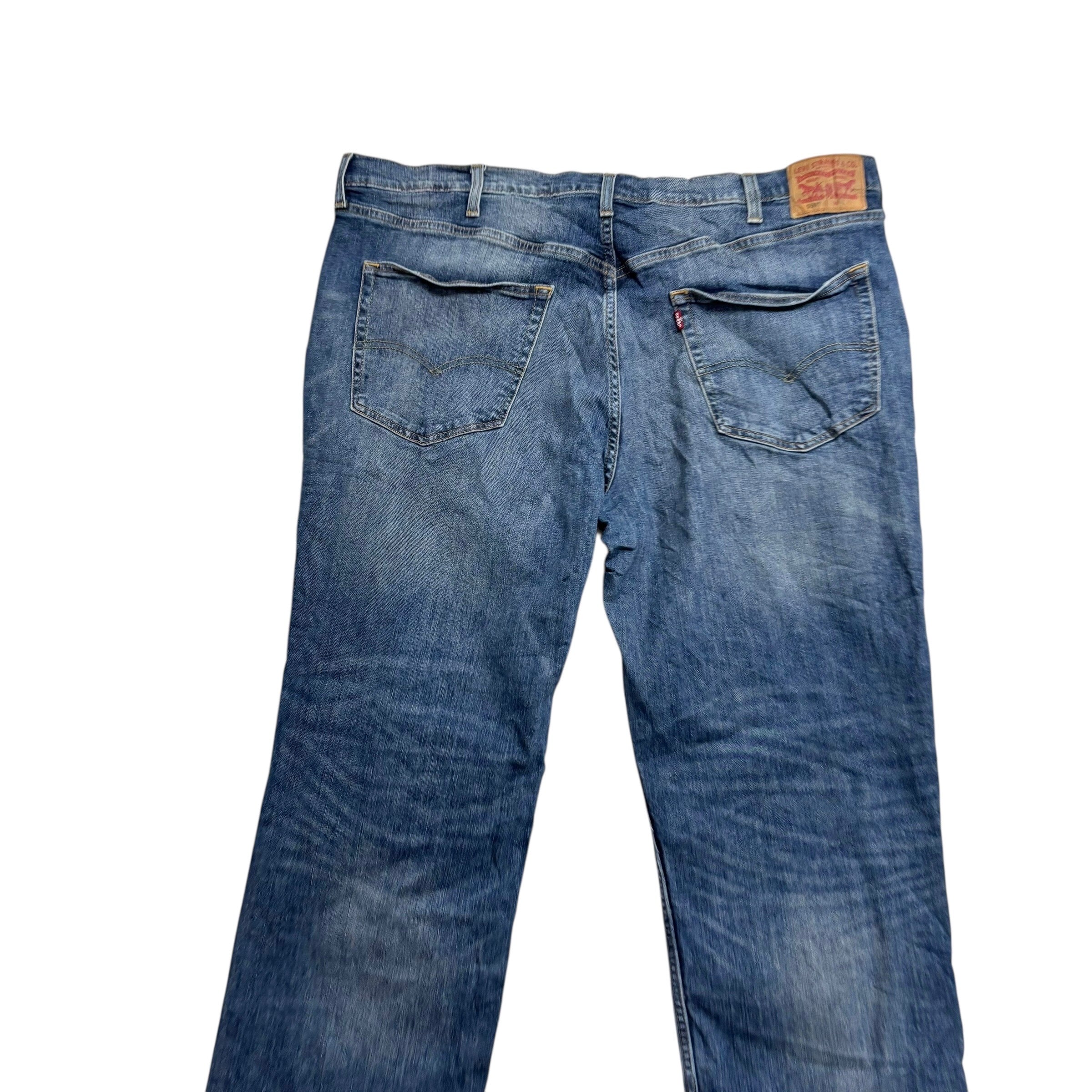 Levis 559 Jeans W44 L30 Mens Mid Blue Relaxed Straight Fit Stretch Denim (E)