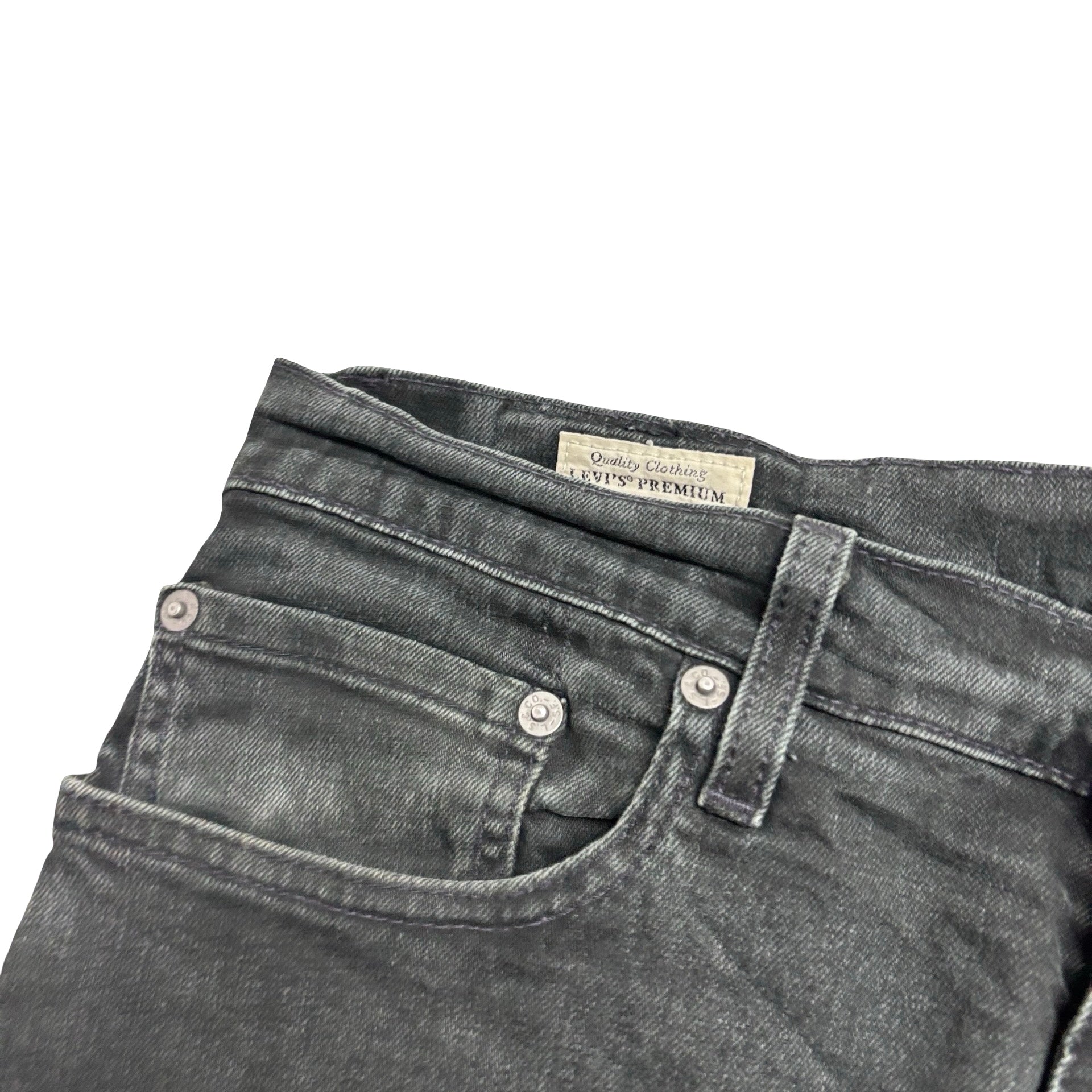 Levis 512 Jeans W34 L29 Mens Black Slim Tapered Fit Stretch Denim (F)