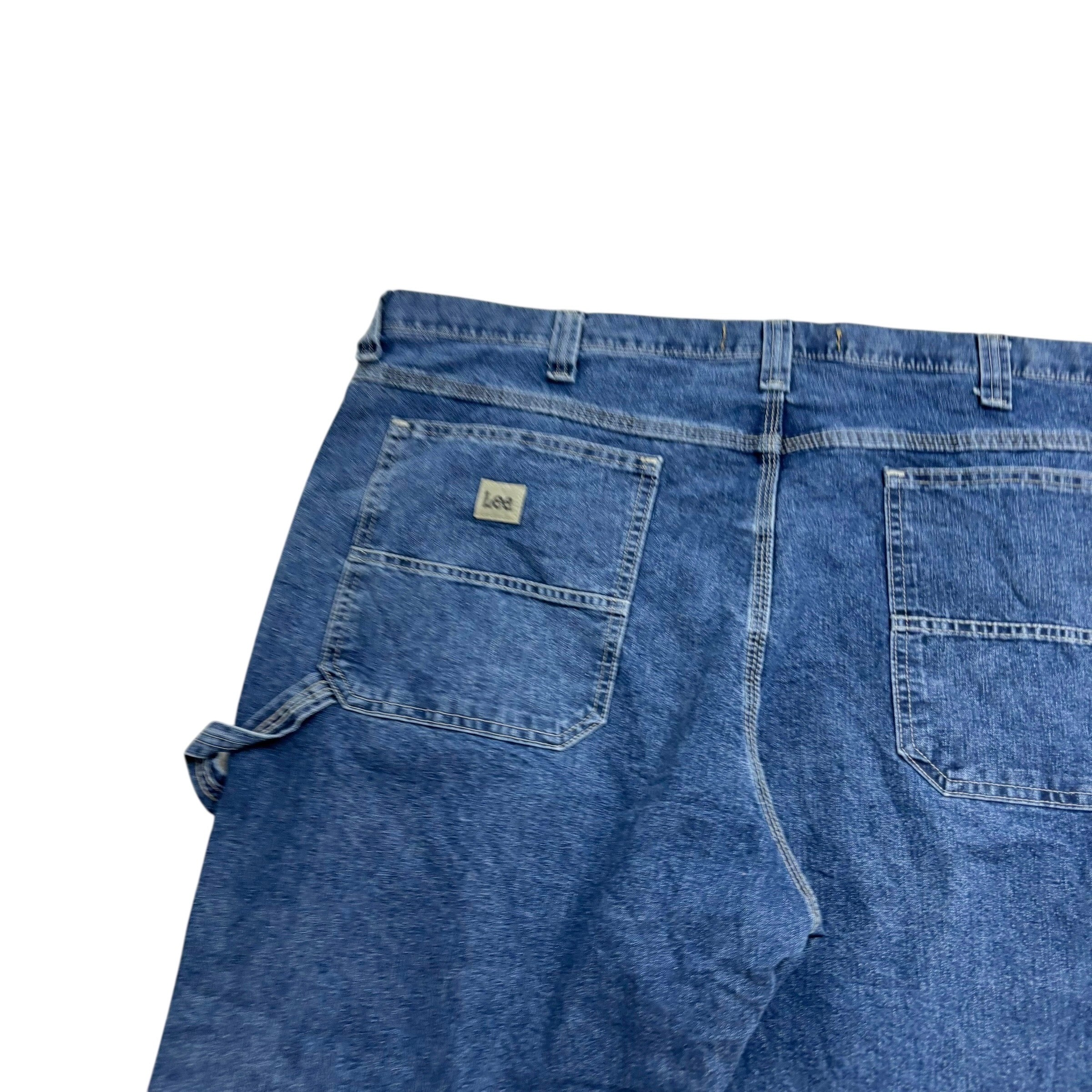 Lee Carpenter Jeans W46 L29 Mens Mid Blue Baggy Relaxed Straight Fit Denim (E)